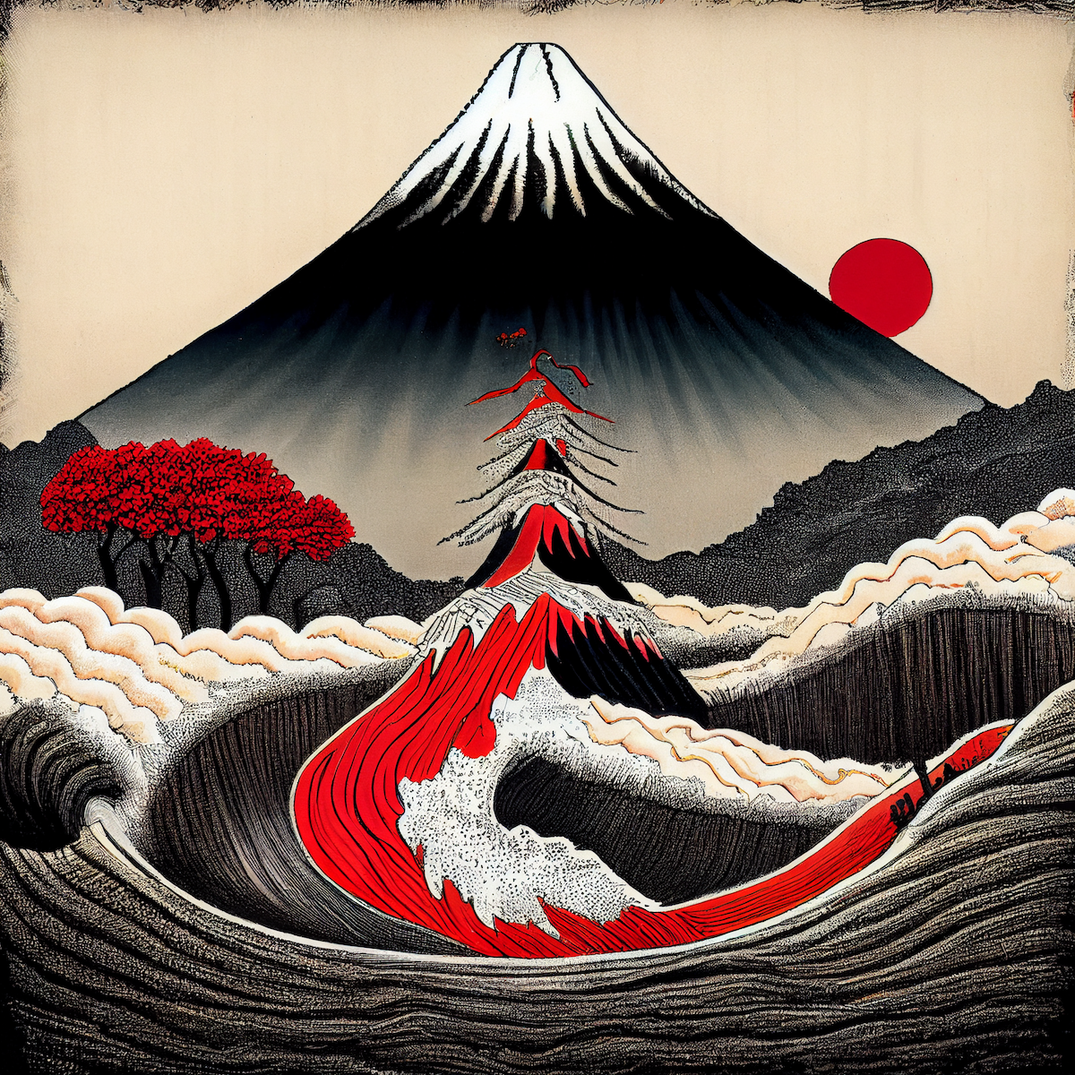 Ukiyo-e Landscape by Warwick #537