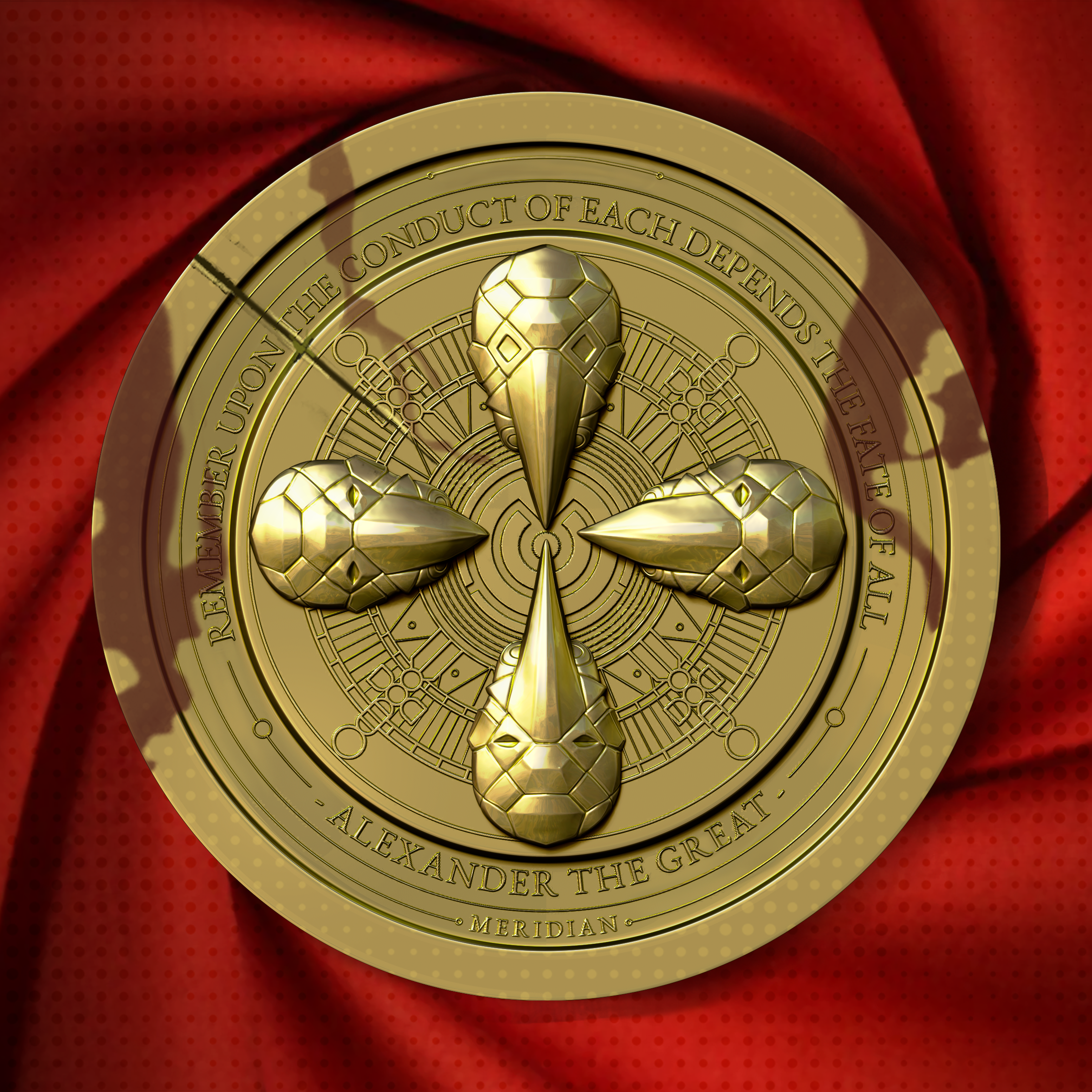 Gold Compass Medallion #24