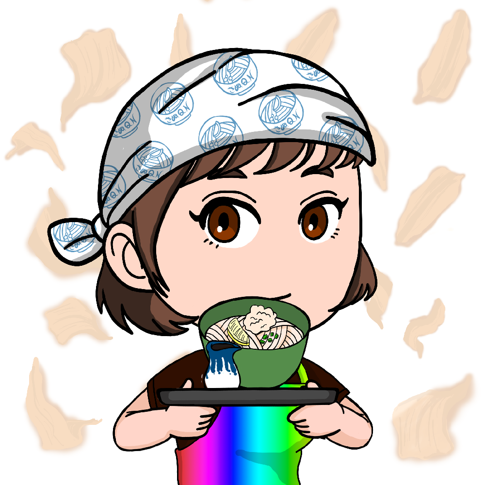 SanuQN! brown rainbow apron #7063