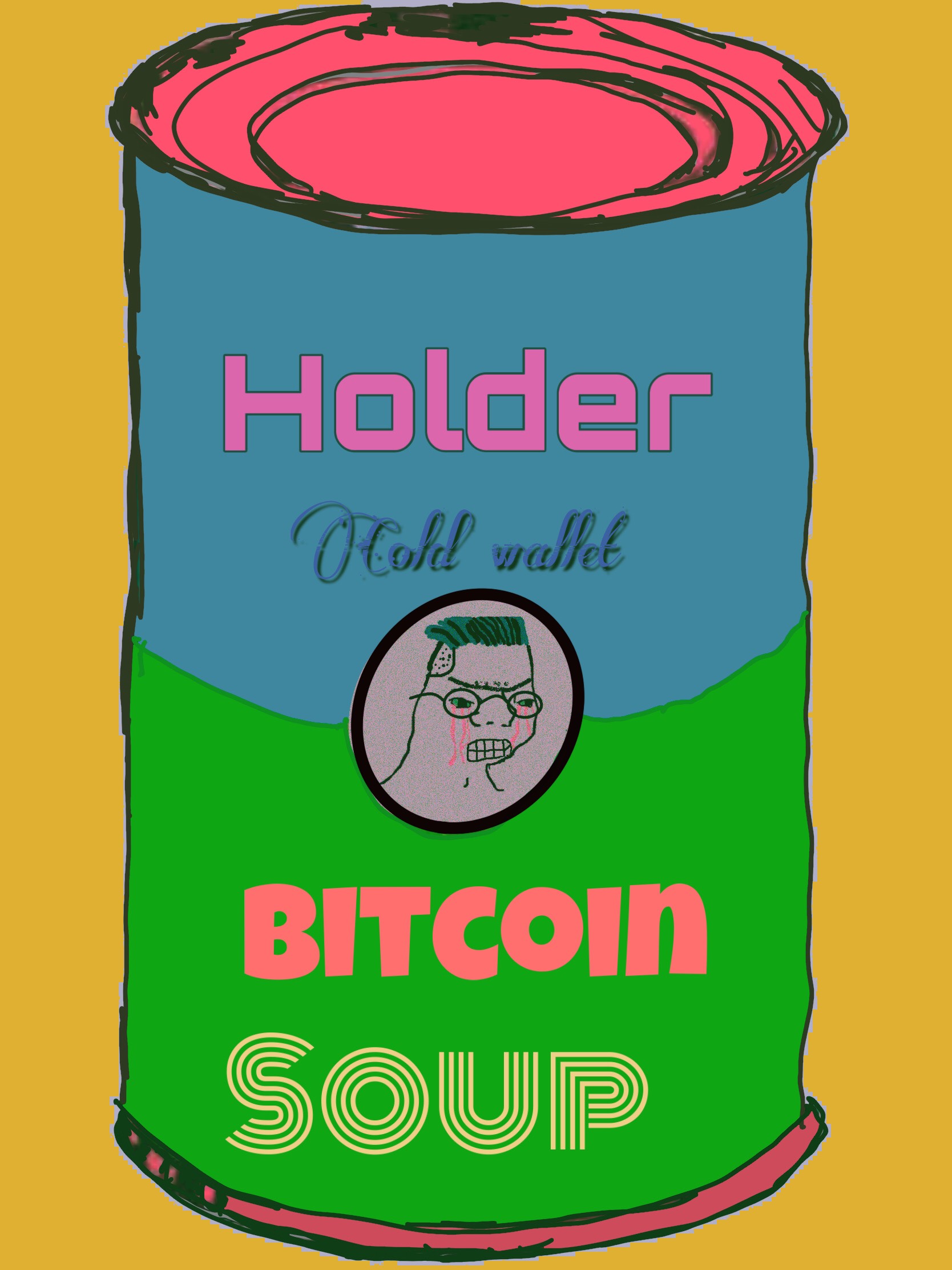 Pink Bitcoin Holder Soup
