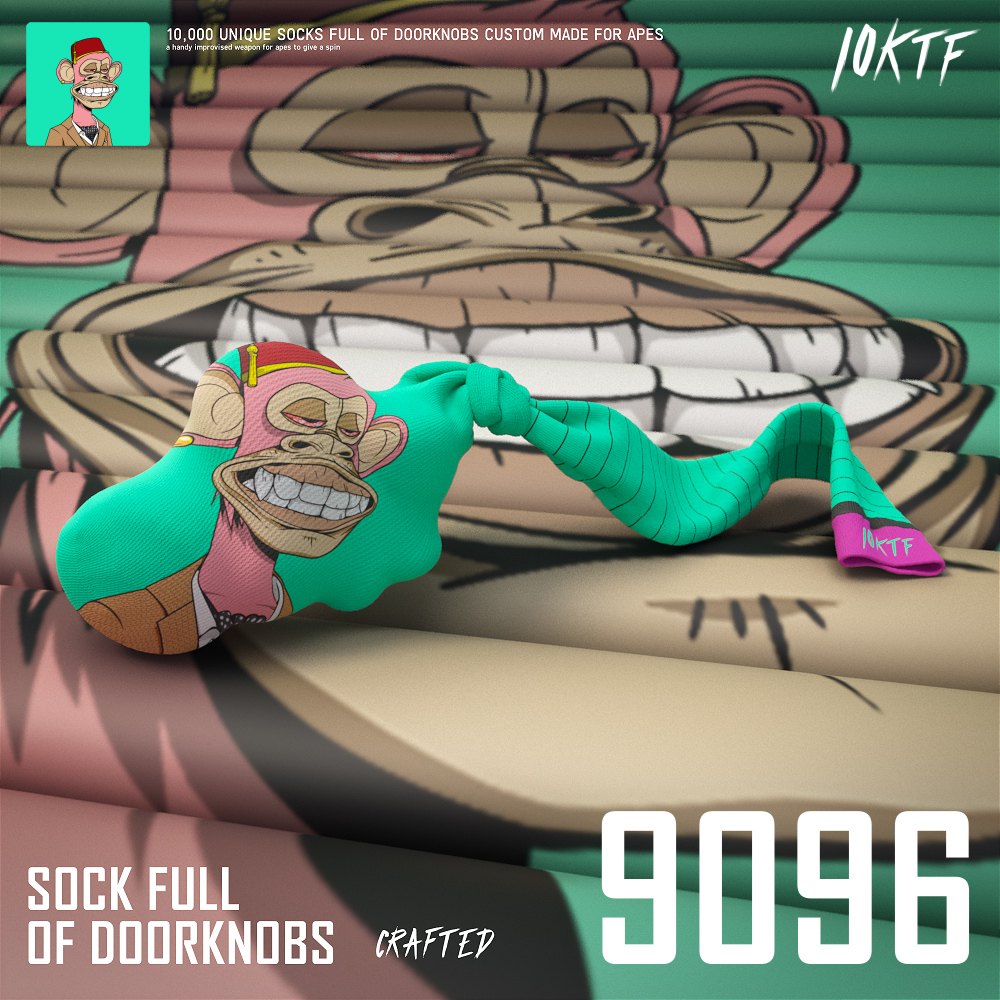 Ape Sock Full of Doorknobs #9096