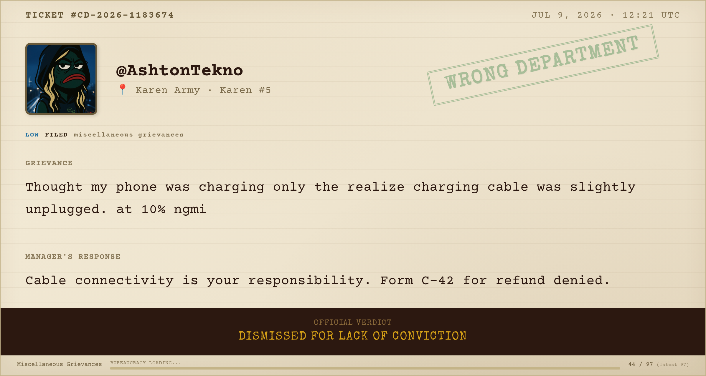 Complaint #181