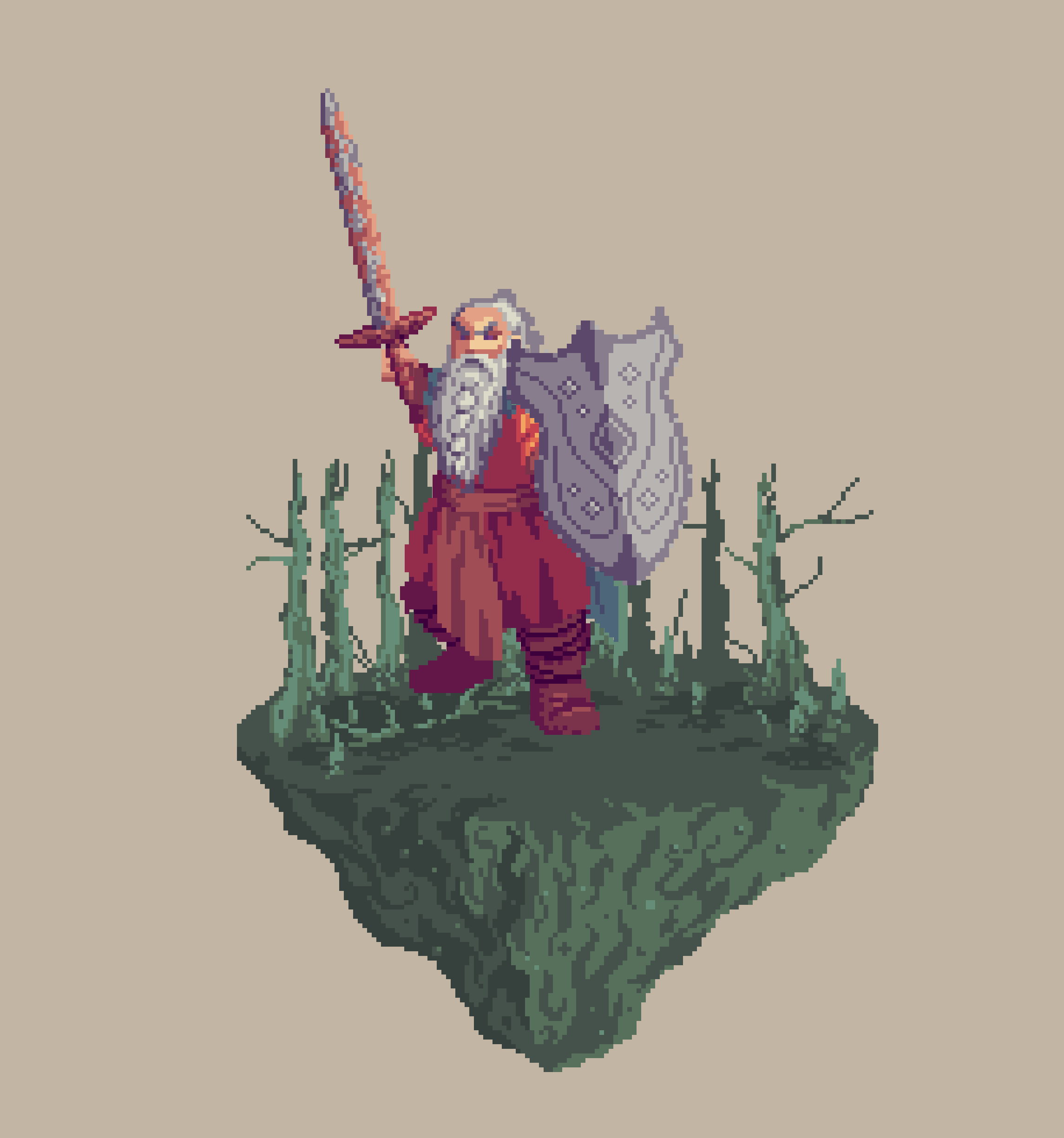 Silver Dwarf Gladiator Fighter from The Swamp