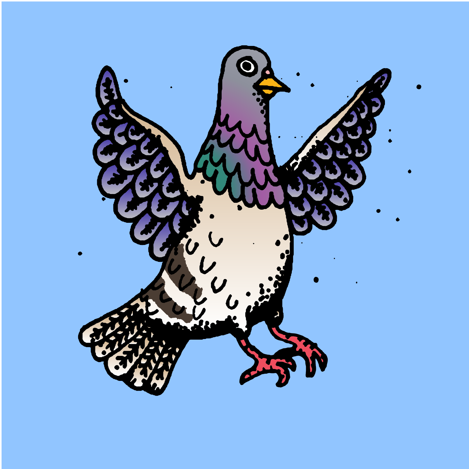 Hood Pigeon #2553
