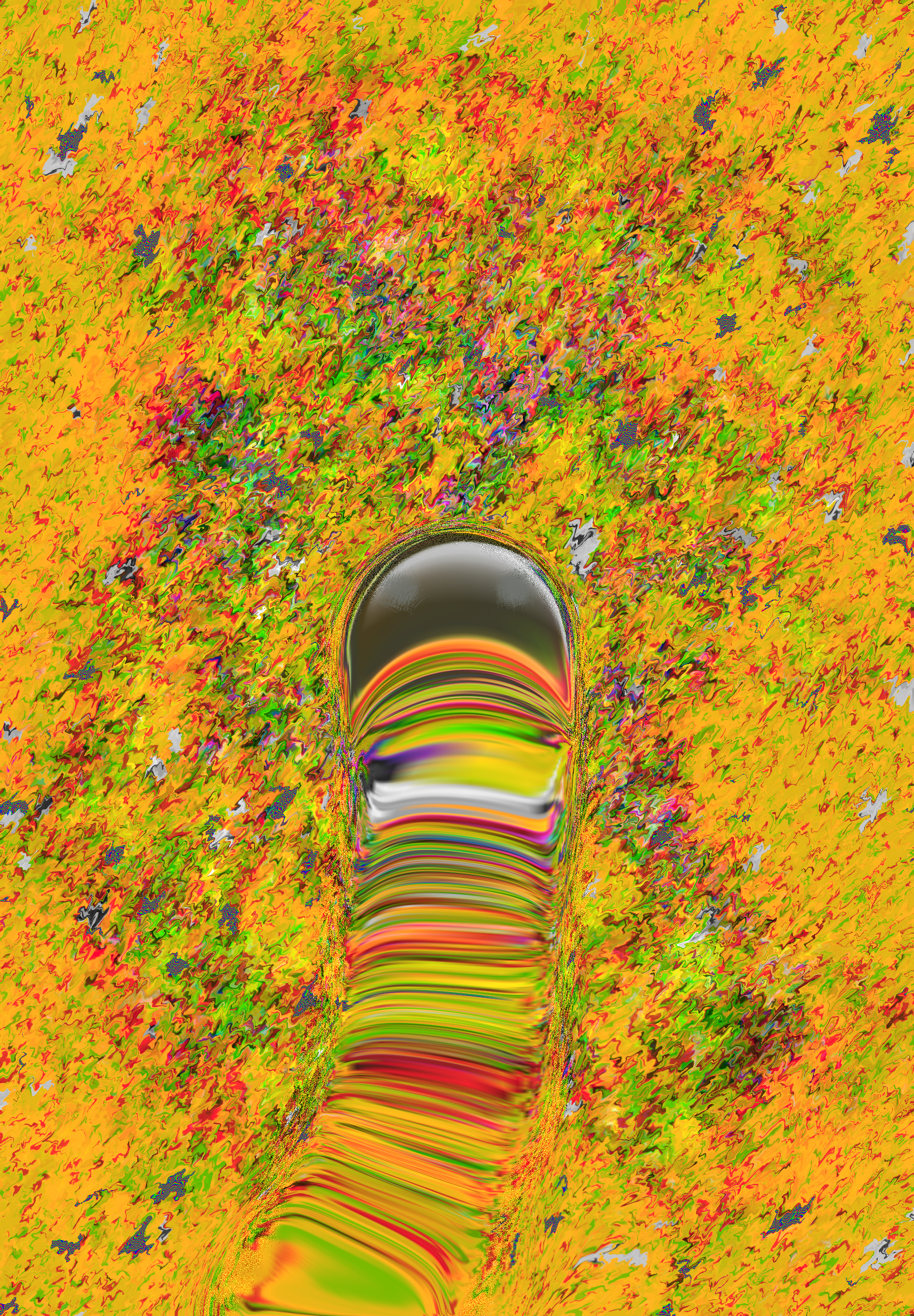 Caterpillar in a Fall Forest