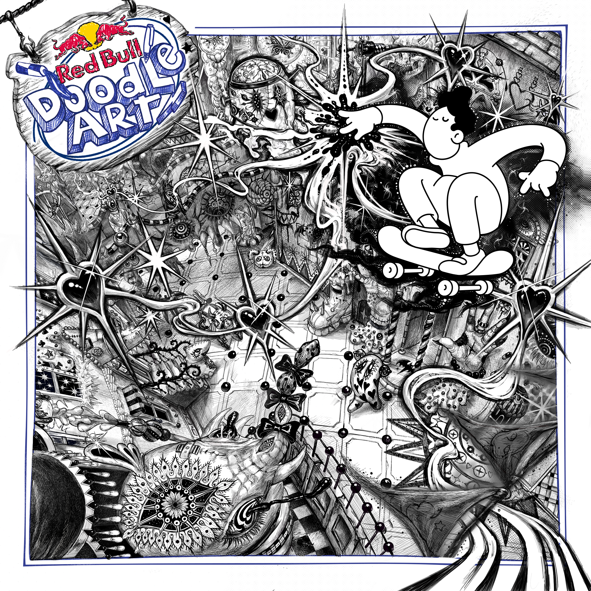 Red Bull Doodle Art Collection mentored by Burnt Toast #6492/12935