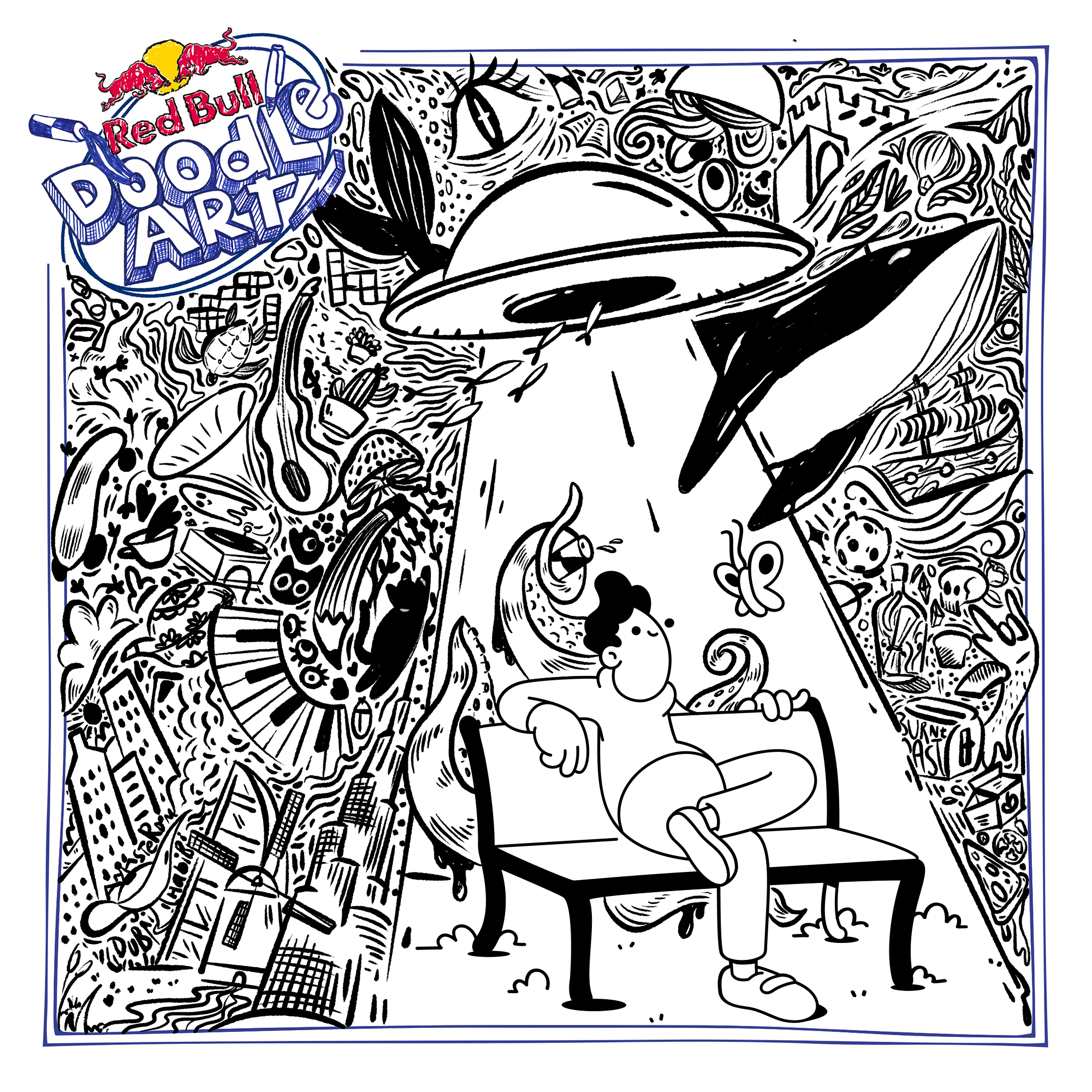 Red Bull Doodle Art Collection mentored by Burnt Toast #6523/12935