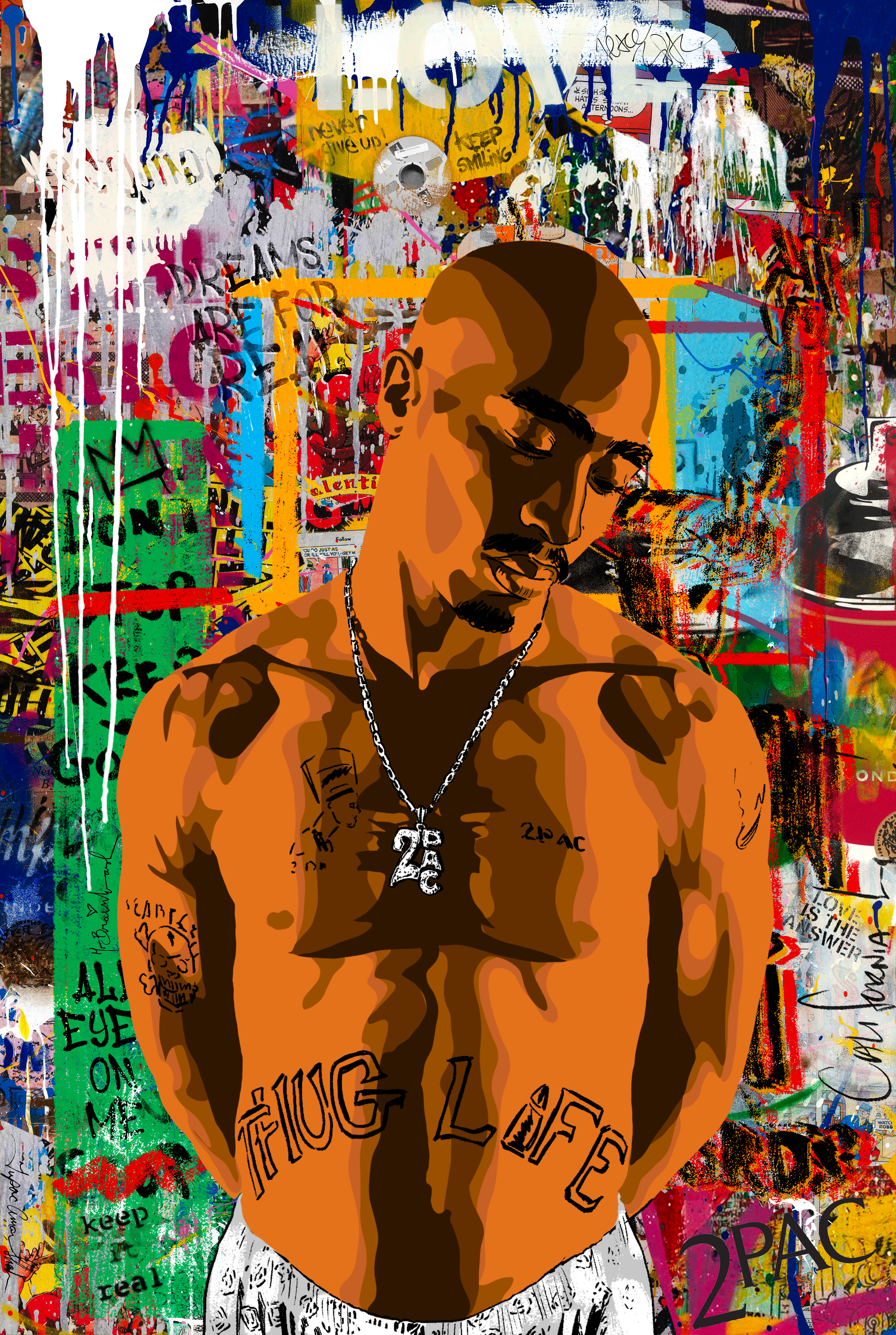 2Pac by Mr. Brainwash #872