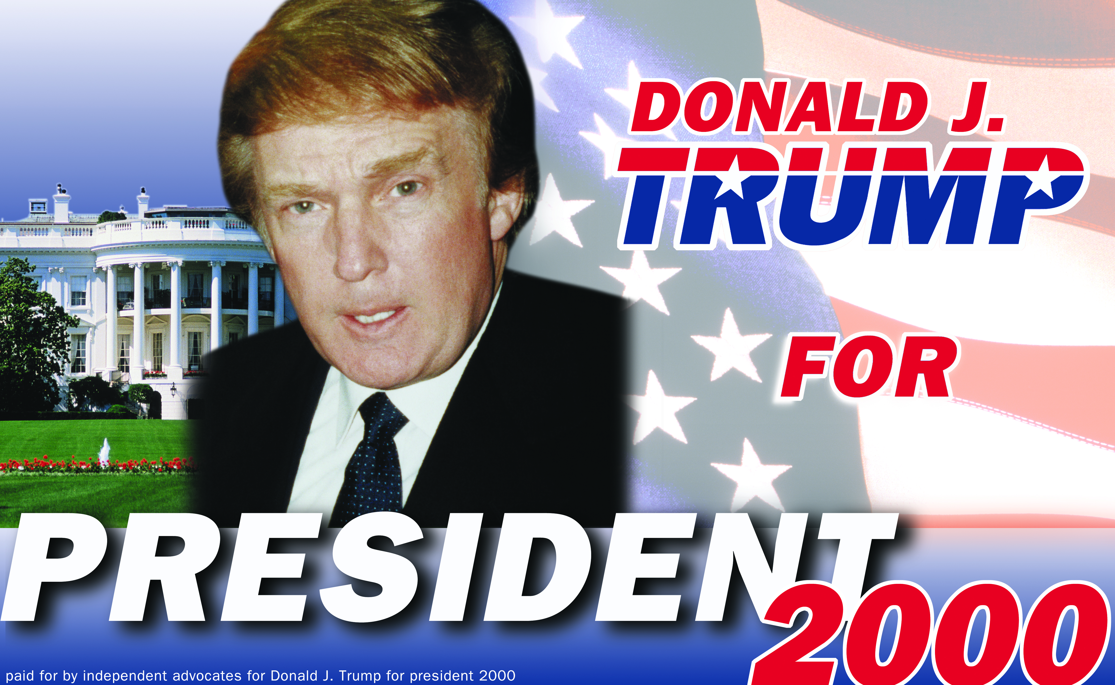 Trump For President 2000 sign
