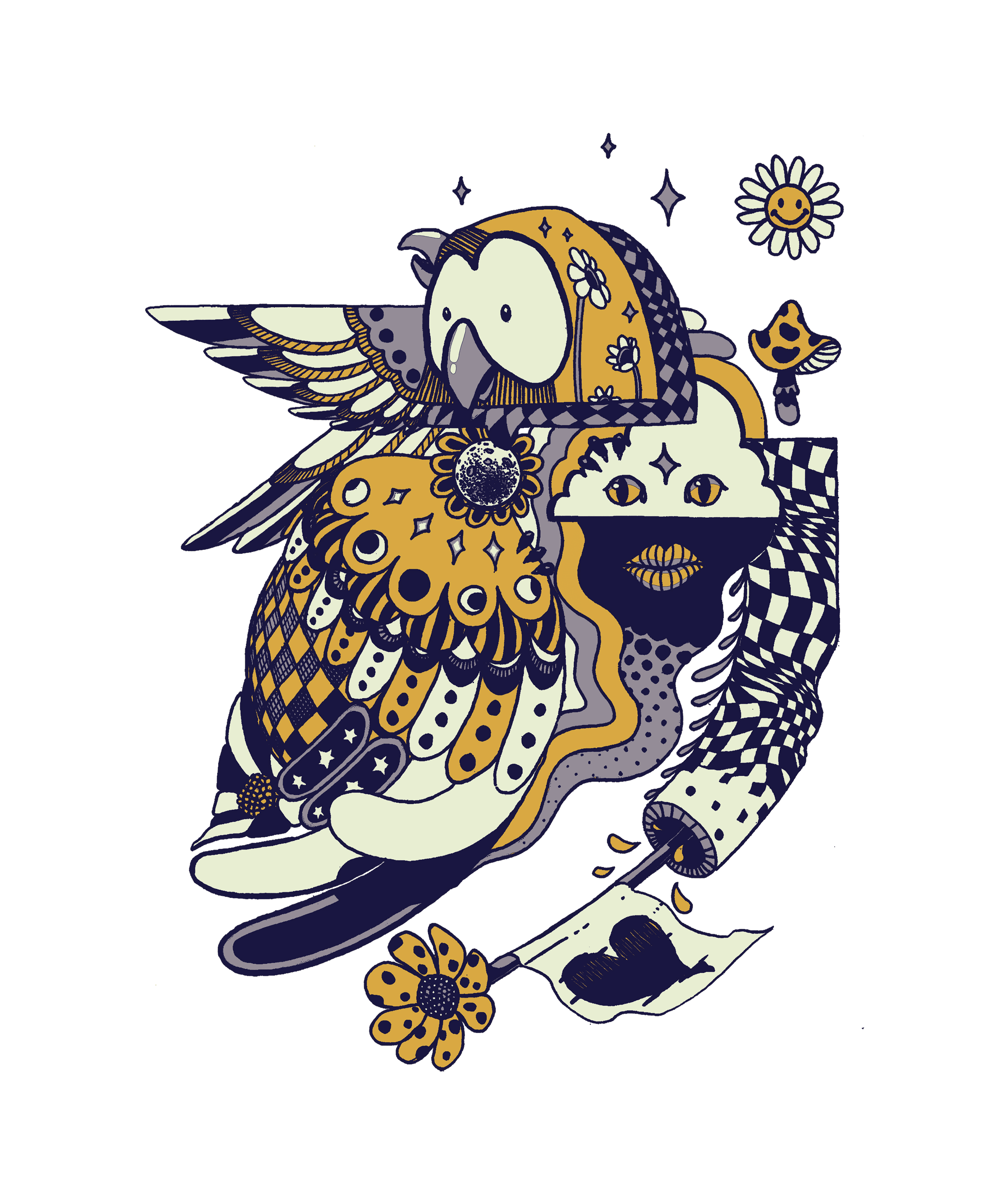 Moon Owl Yellow