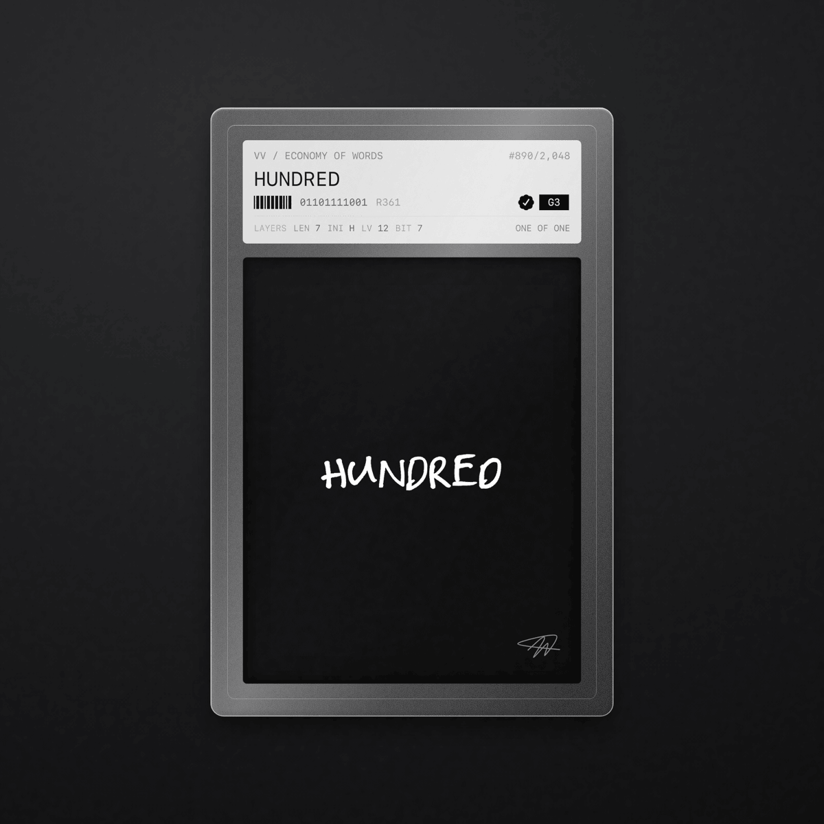 HUNDRED · #890