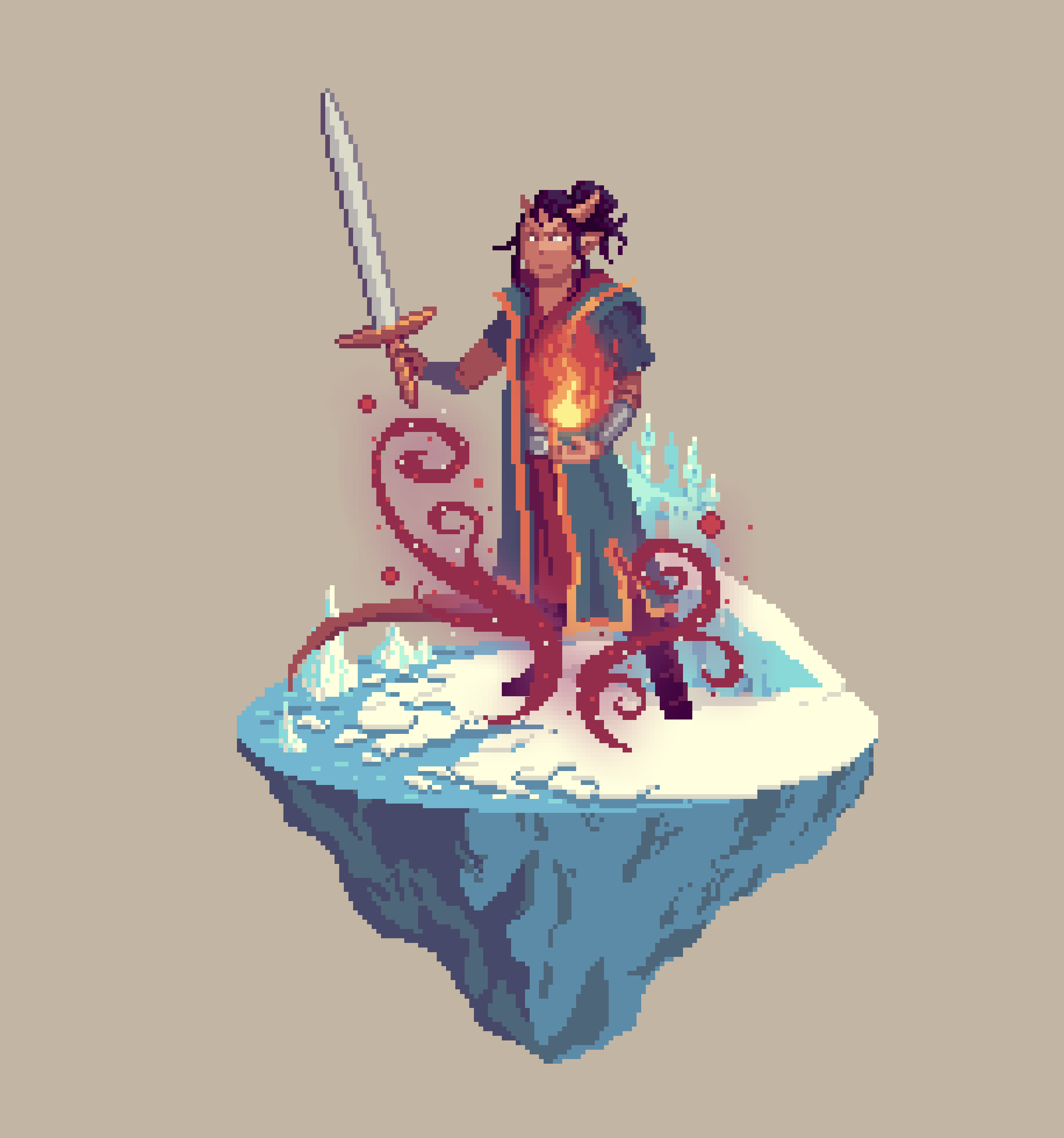 Trihorn Half-Demon Bloodmage Warlock from The Castle