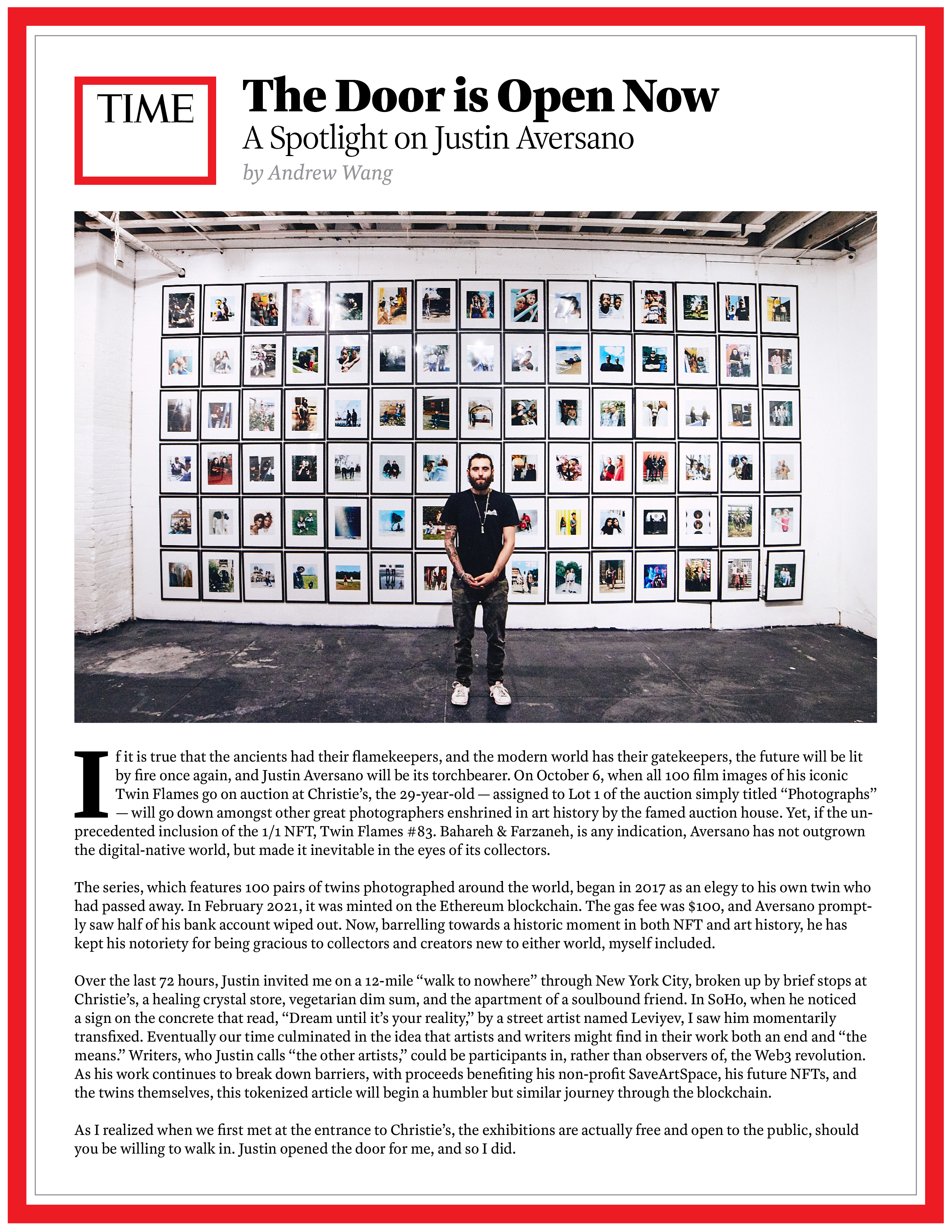 The Door is Open Now: A Spotlight on Justin Aversano