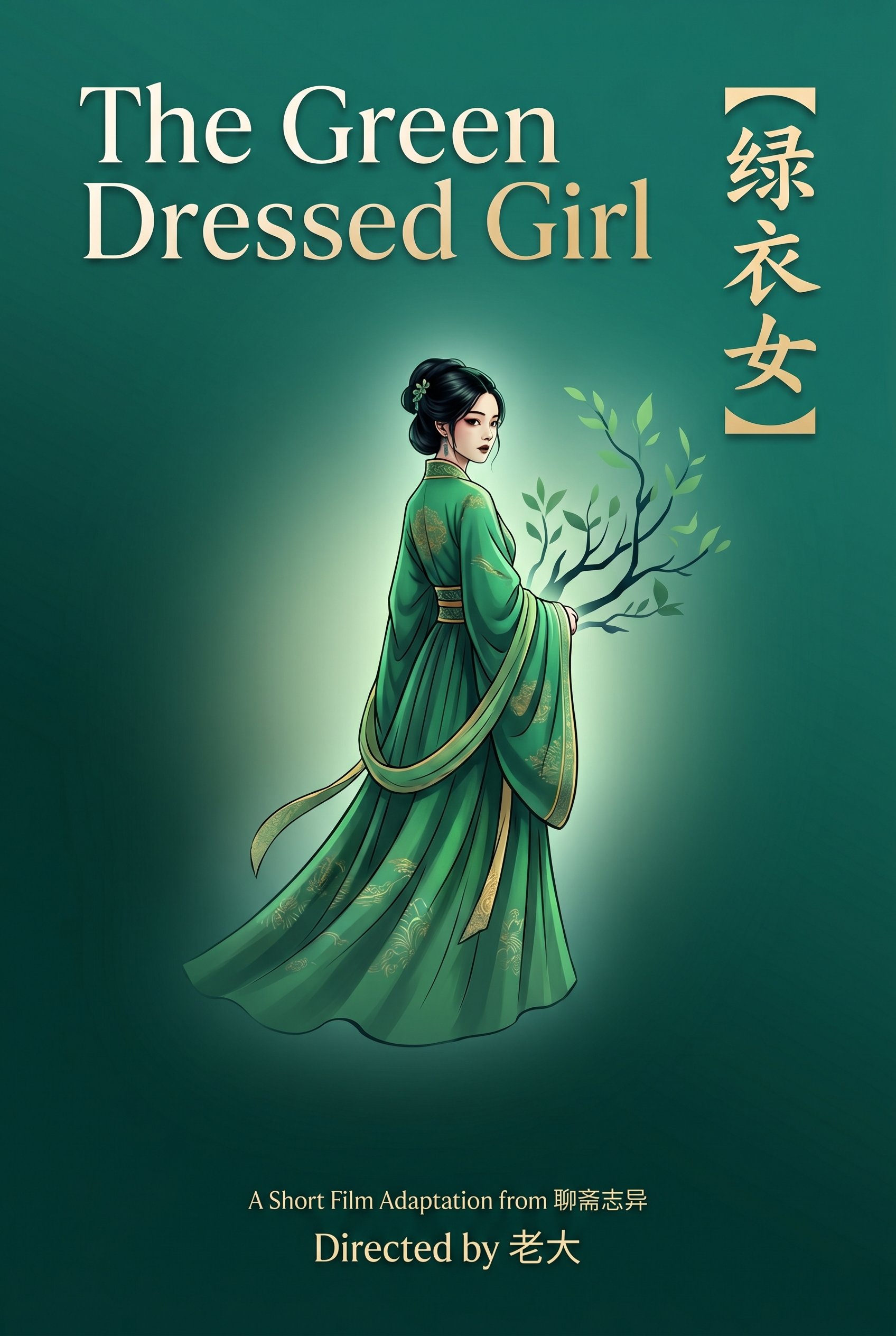 绿衣女