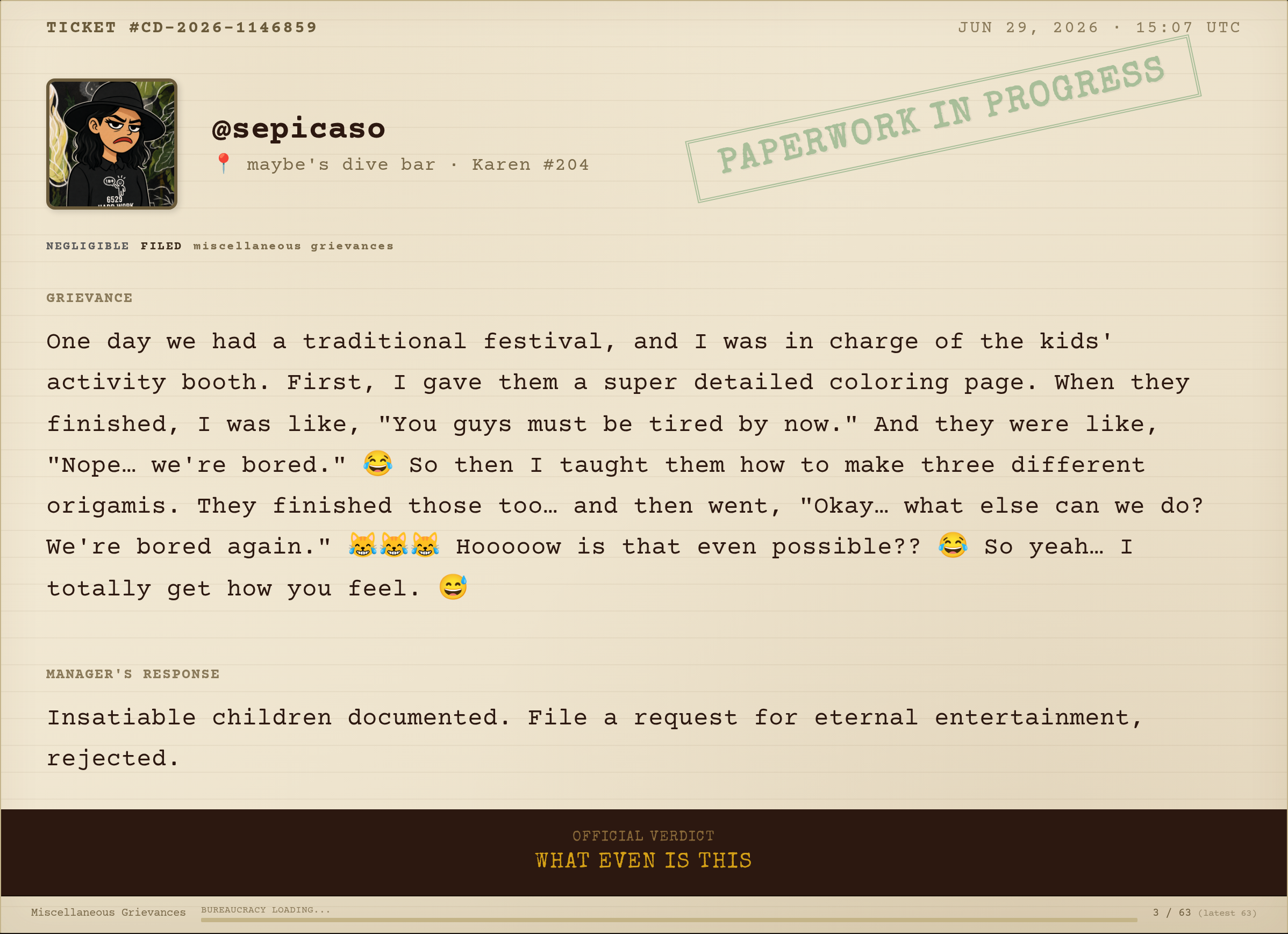 Complaint #138