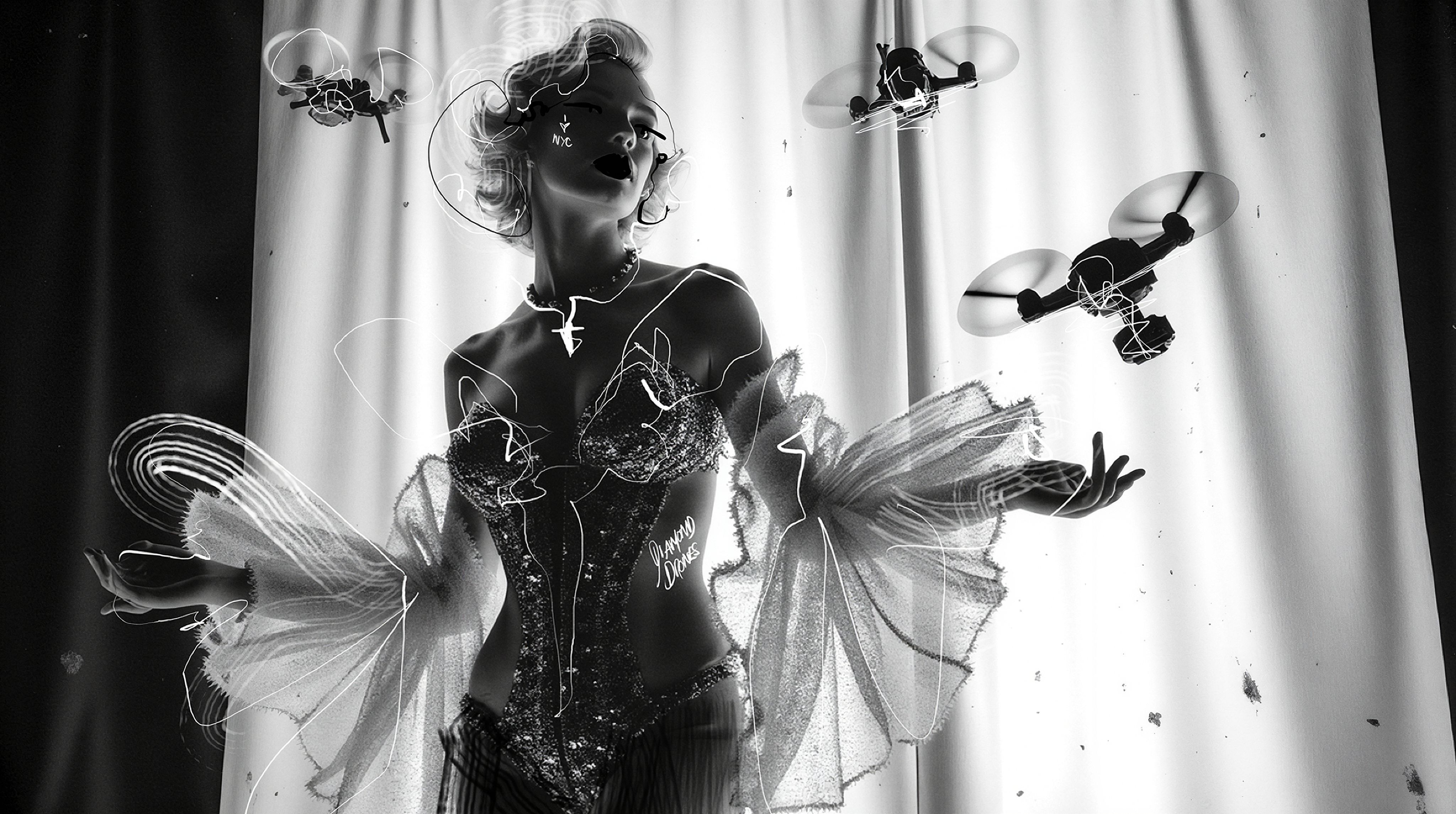 Drone Blonde #5 — Miss AL Simpson, Scottish cryptoartist