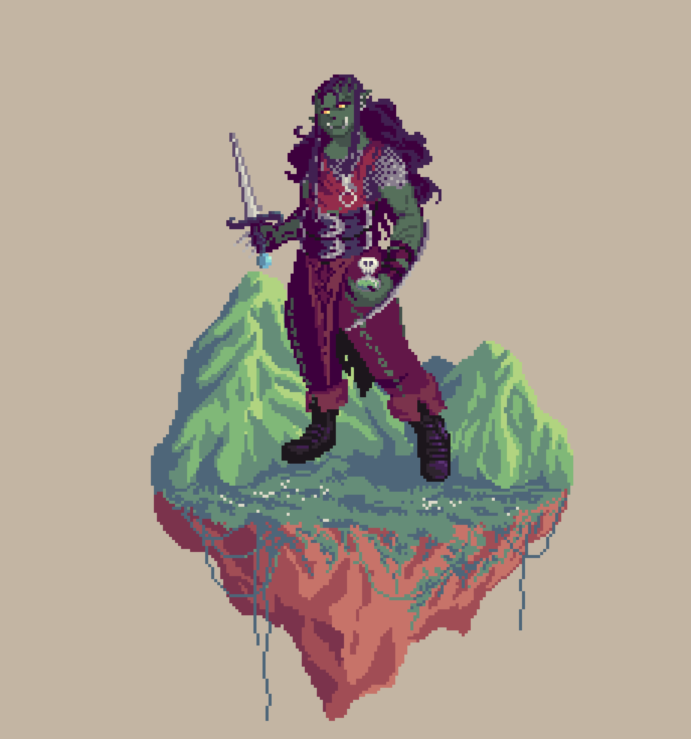 Tusktooth Half-Orc Assassin Rogue from The Mountains