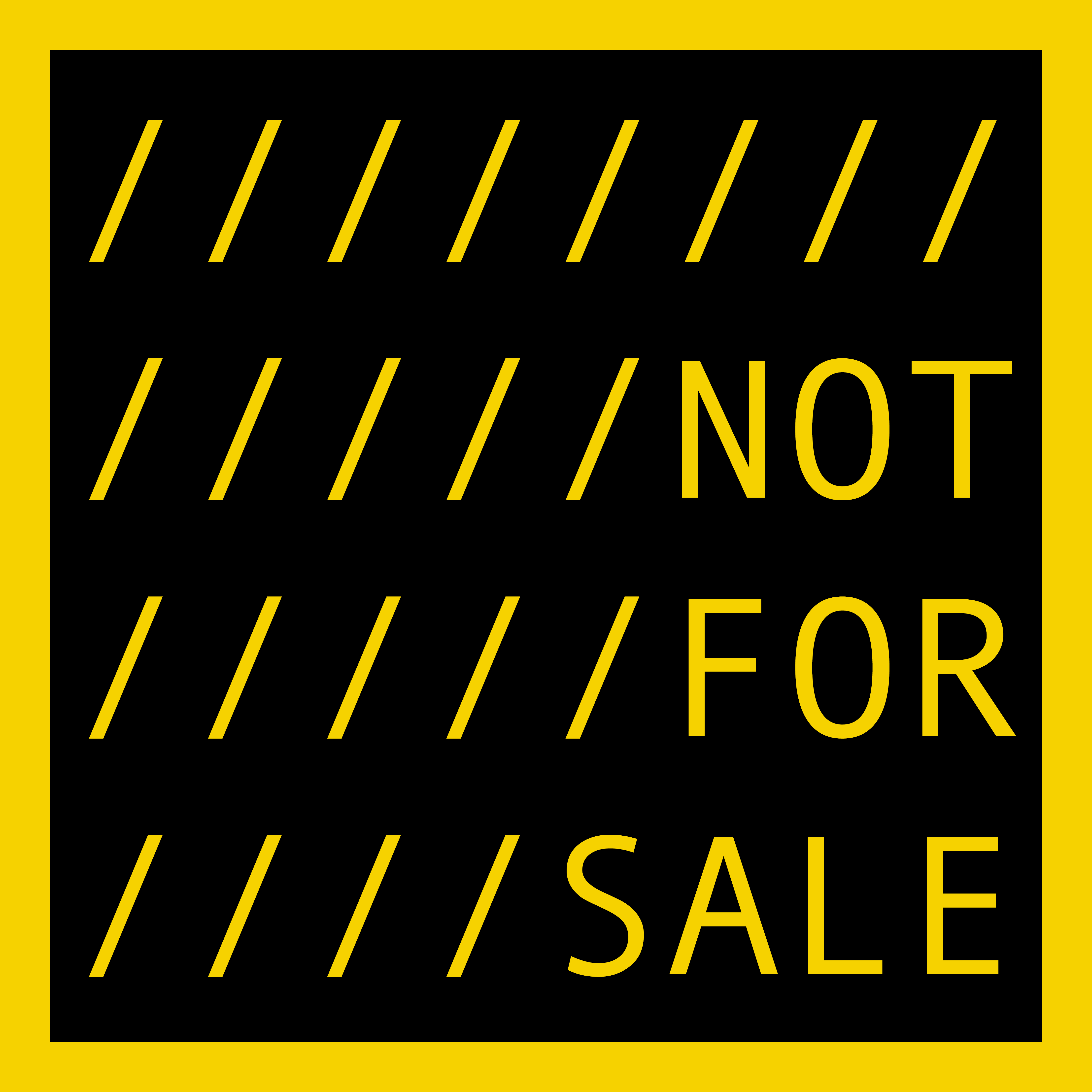 NOT FOR SALE
