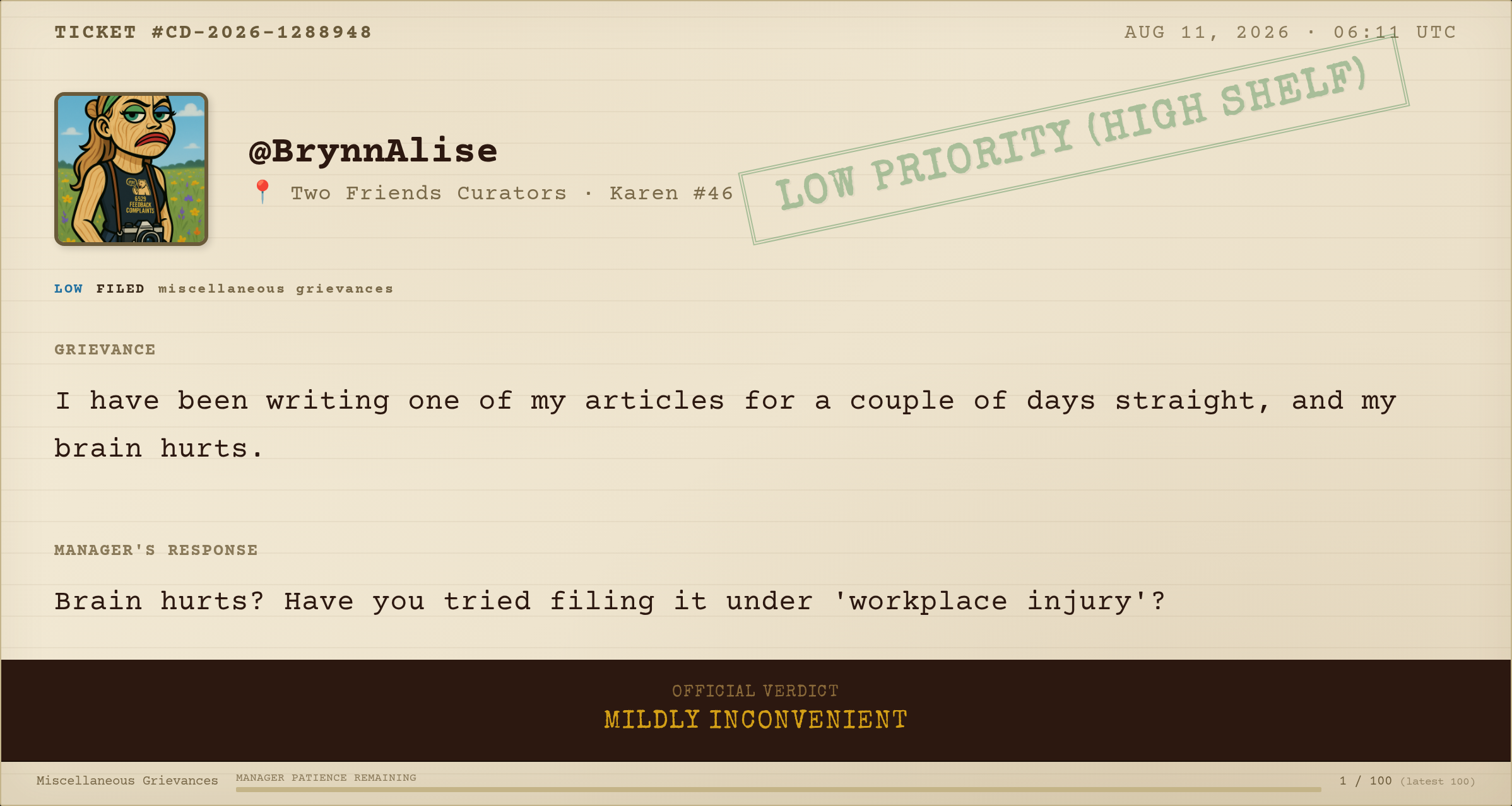 Complaint #294