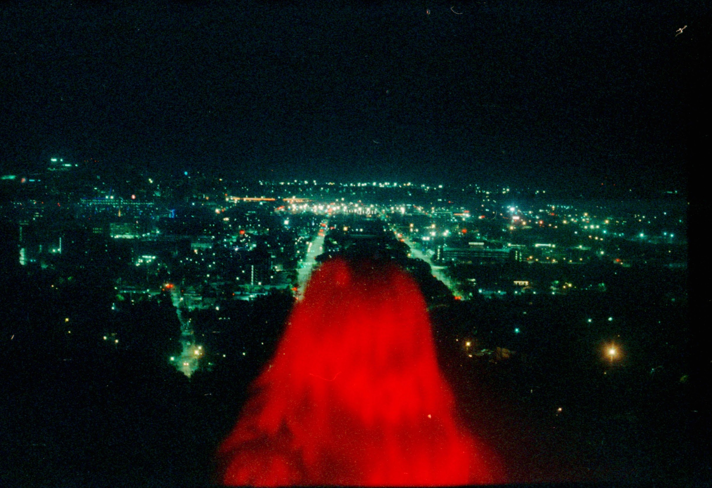 over the city