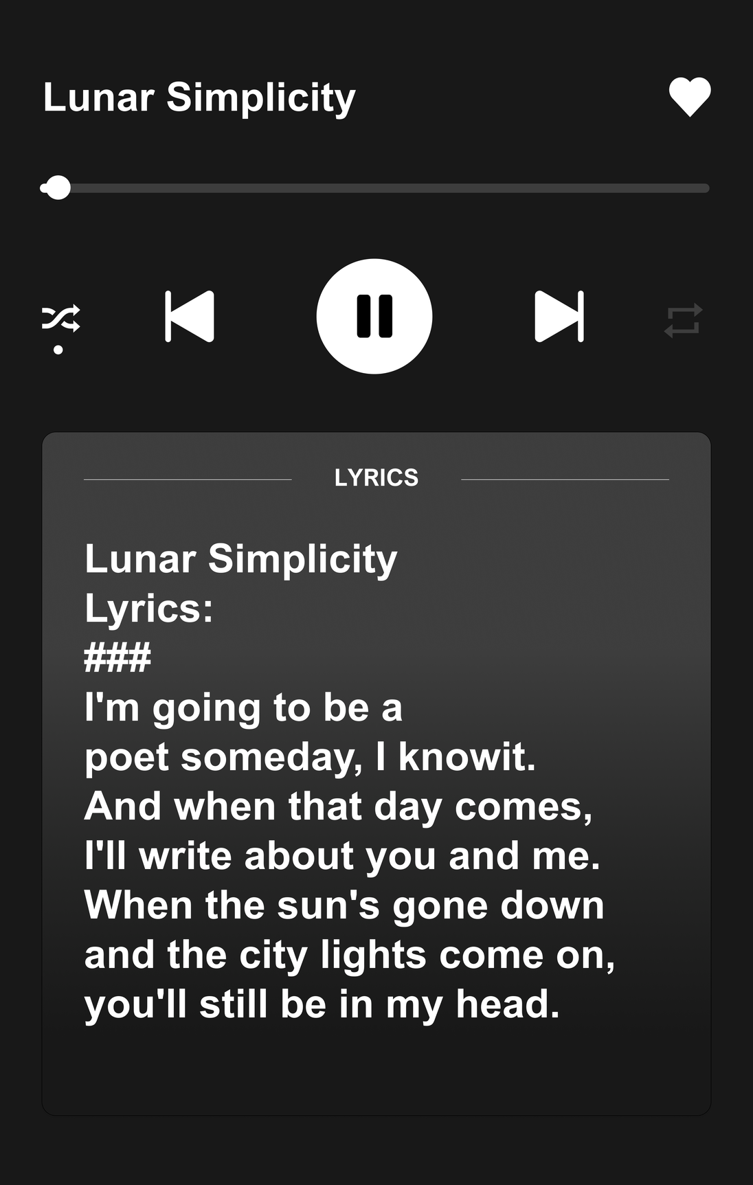 Lunar Simplicity