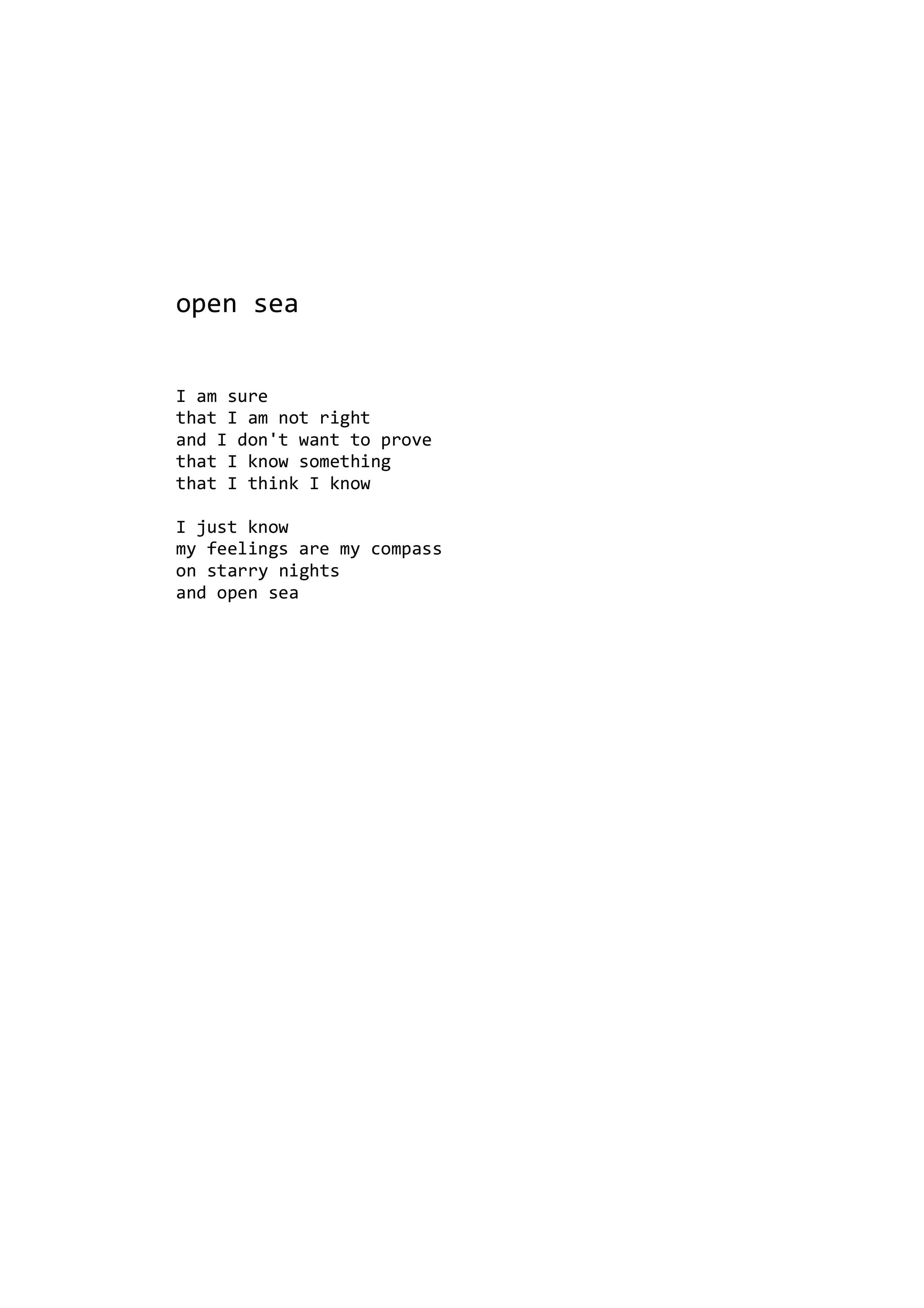 open sea
