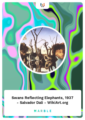 Swans Reflecting Elephants, 1937 - Salvador Dali - WikiArt.org