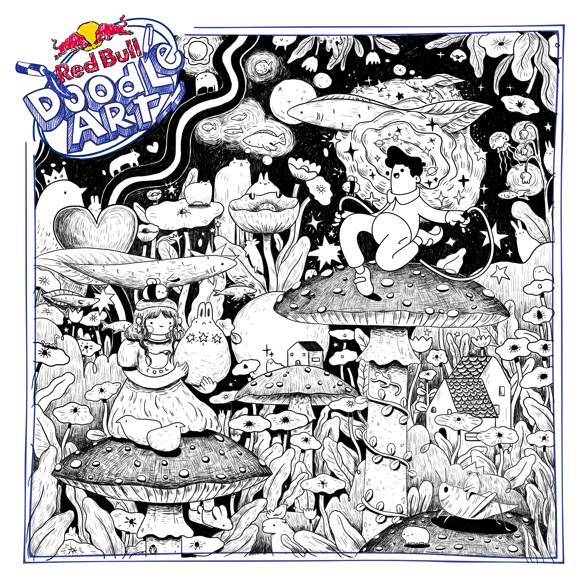 Red Bull Doodle Art Collection mentored by Burnt Toast #6467/12935