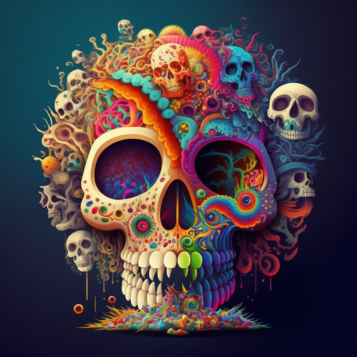 1337 Skulls by LSD #382