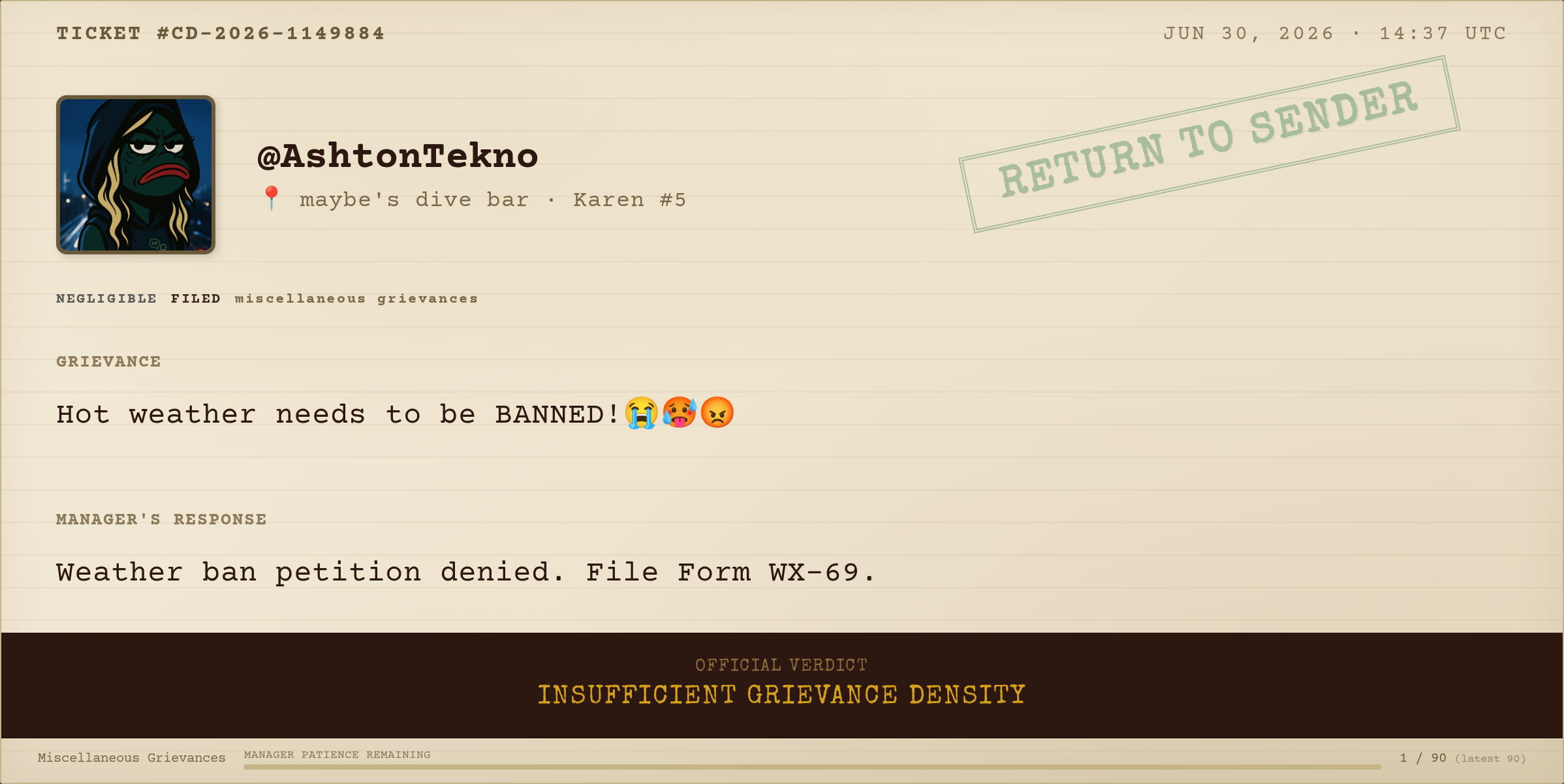 Complaint #066