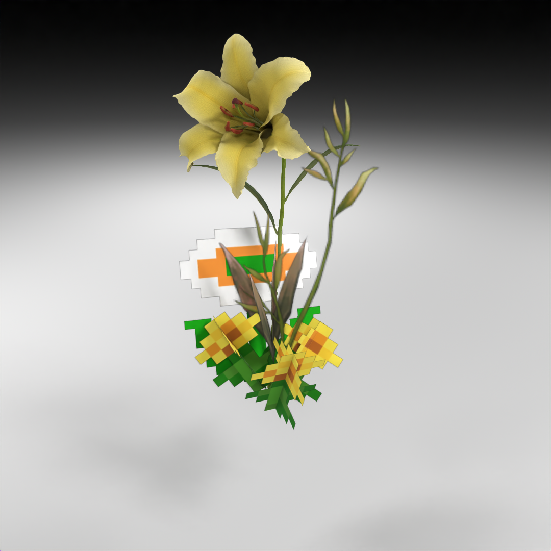 Hand-hacked Bouquet 120