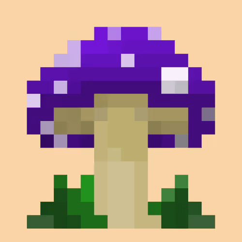 Purple Spotted Mushroom #38
