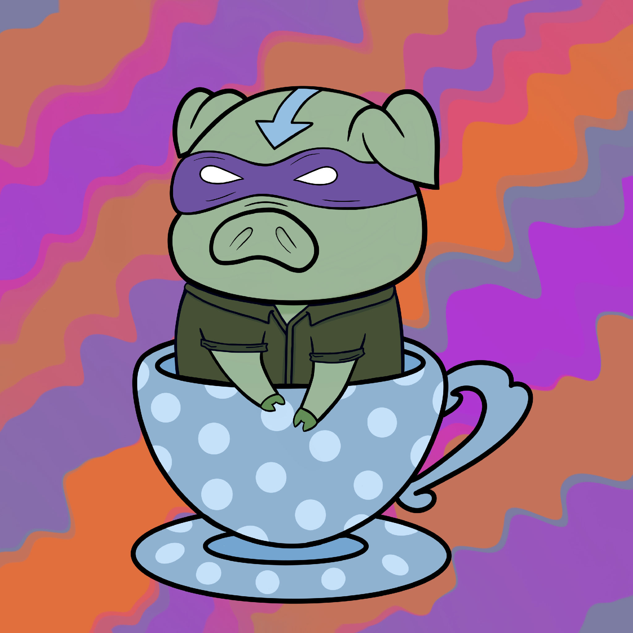 Lucky Teacup Piggy Club #1372
