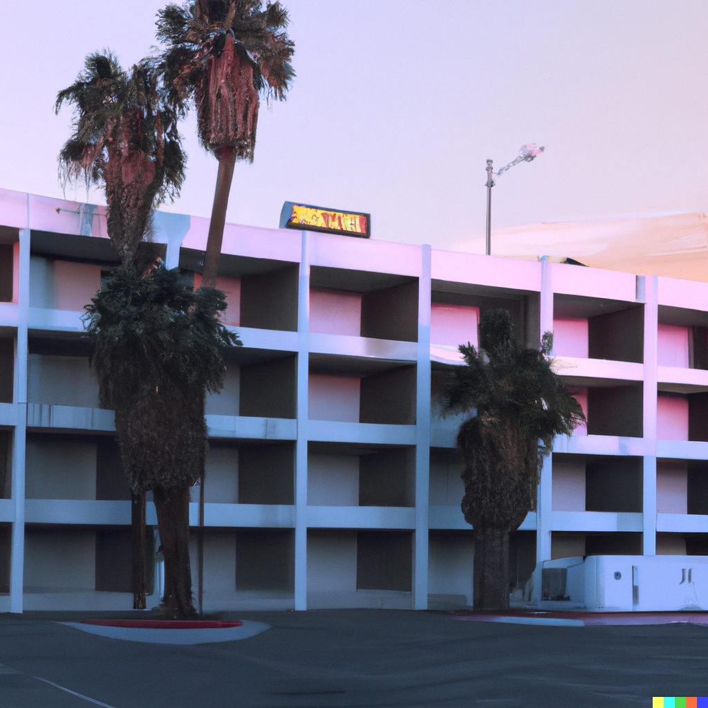 MISS AL SIMPSON X DALL-E 2 - LOST MOTEL 65 — Miss AL Simpson, Scottish cryptoartist