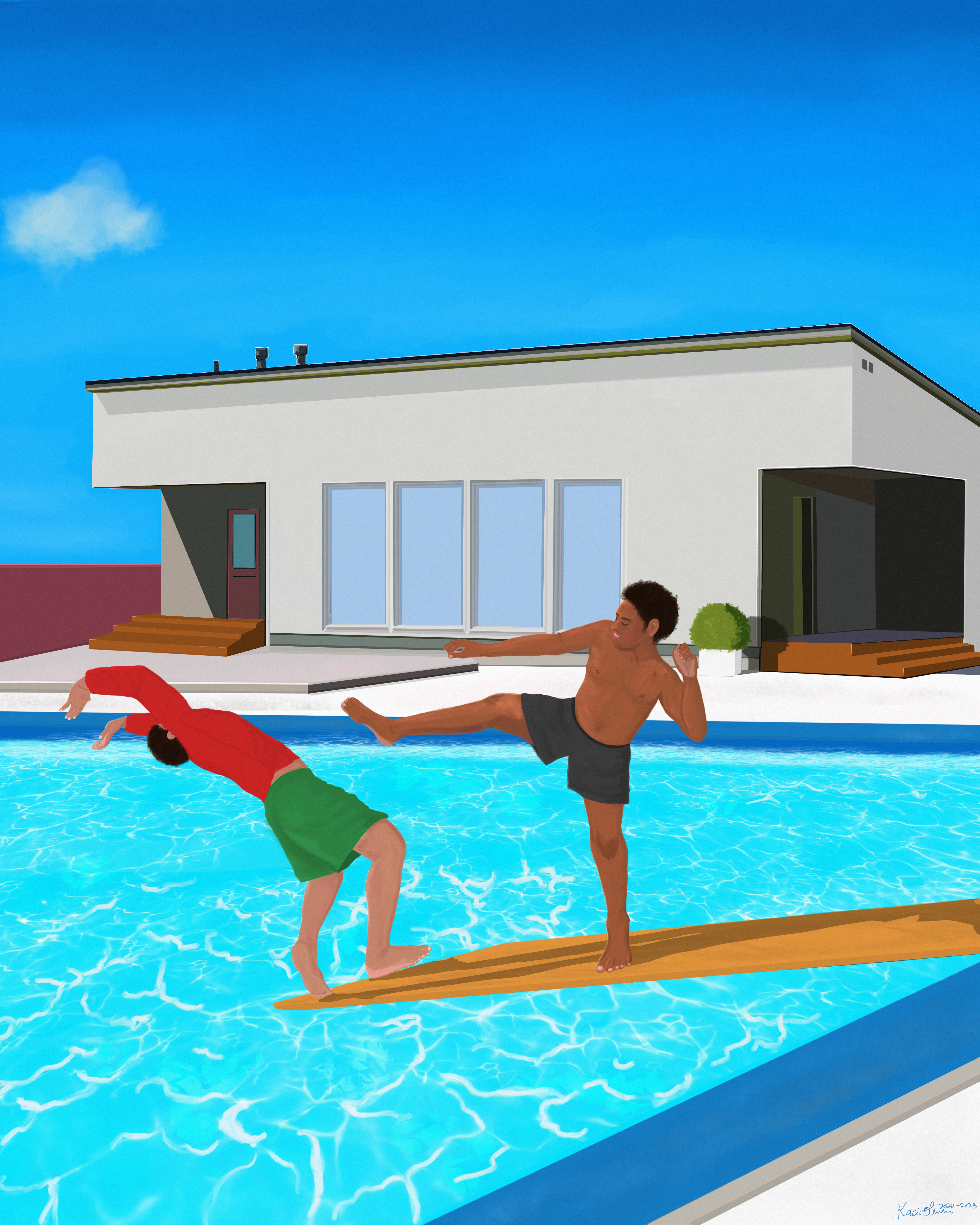 An Ugly Dance by the Pool