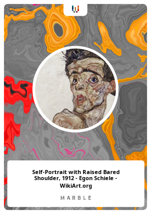 Self-Portrait with Raised Bared Shoulder, 1912 - Egon Schiele - WikiArt.org
