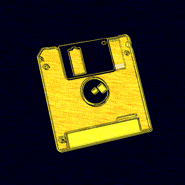 Yellow Floppy Disk
