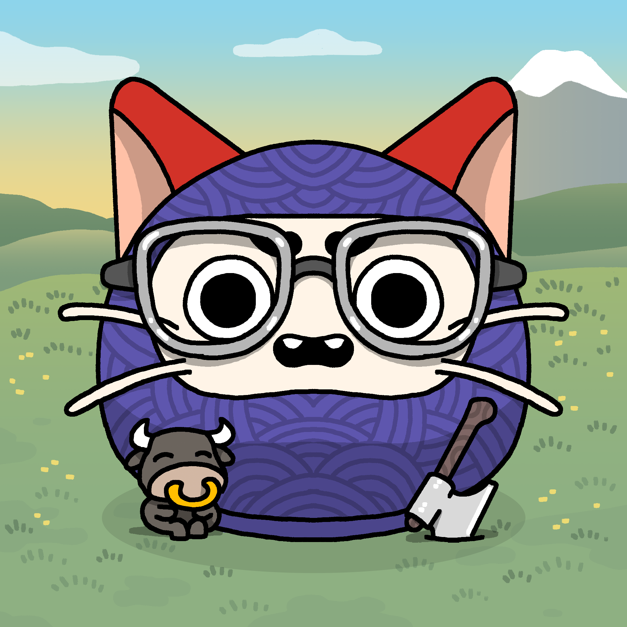 Neko Daruma #348