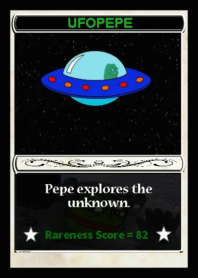 UFOPEPE First Animated NFT!! 2016 Rare Pepe Season 1 Card #37