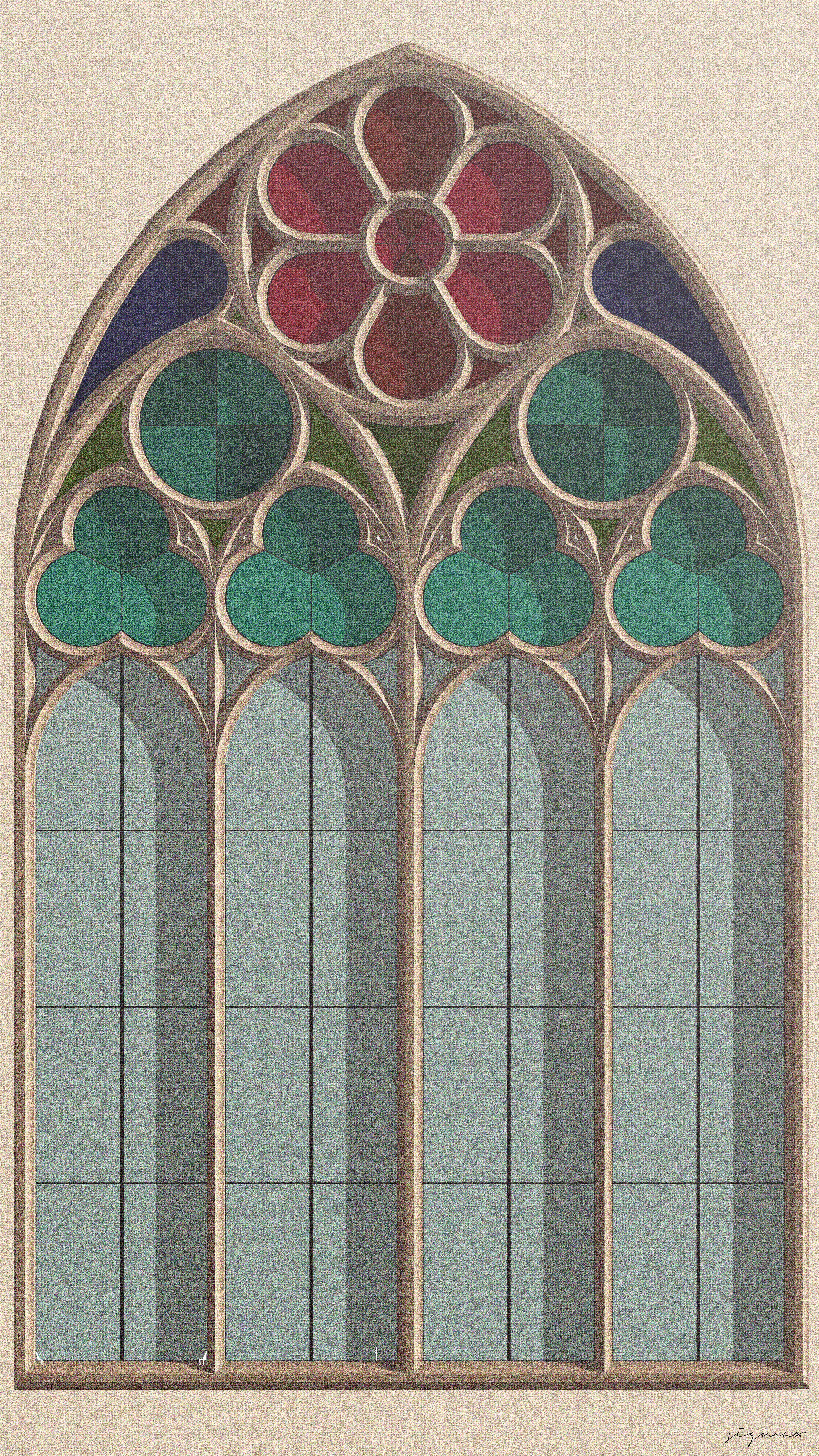 The  Coloured Window Pane