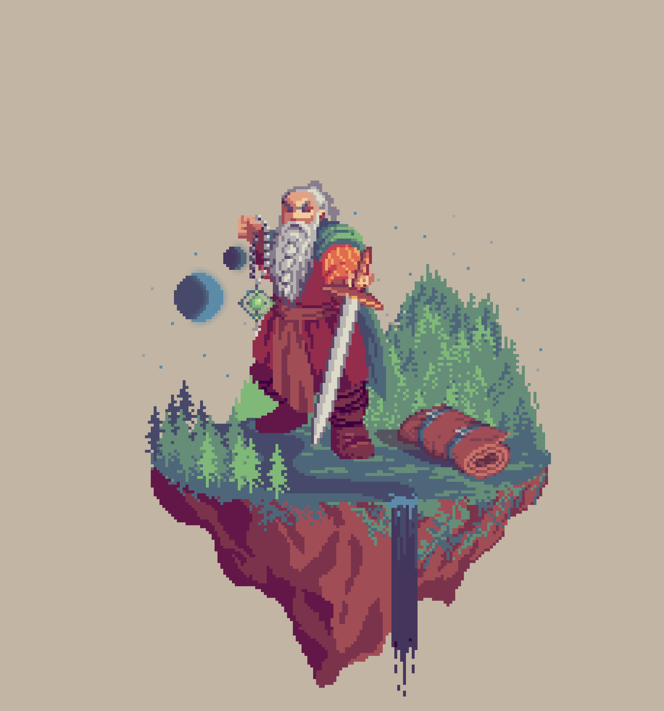 Silver Dwarf Sanctuary Cleric from The Forest + Bedroll