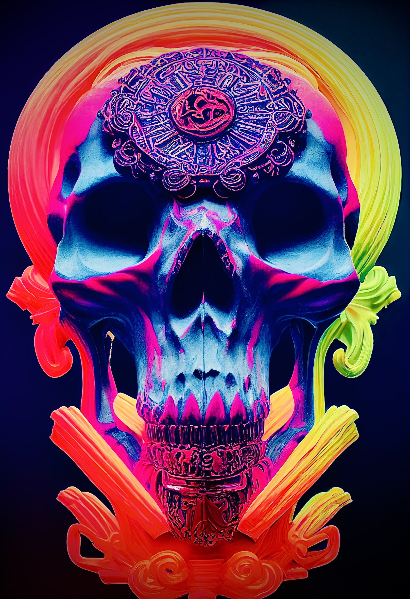 Psychedelic Cyber Skull #4