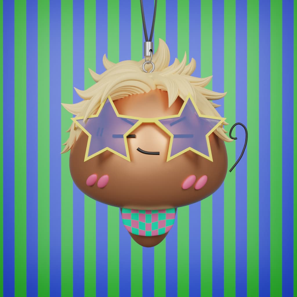 3D Shimeji Keychain #99