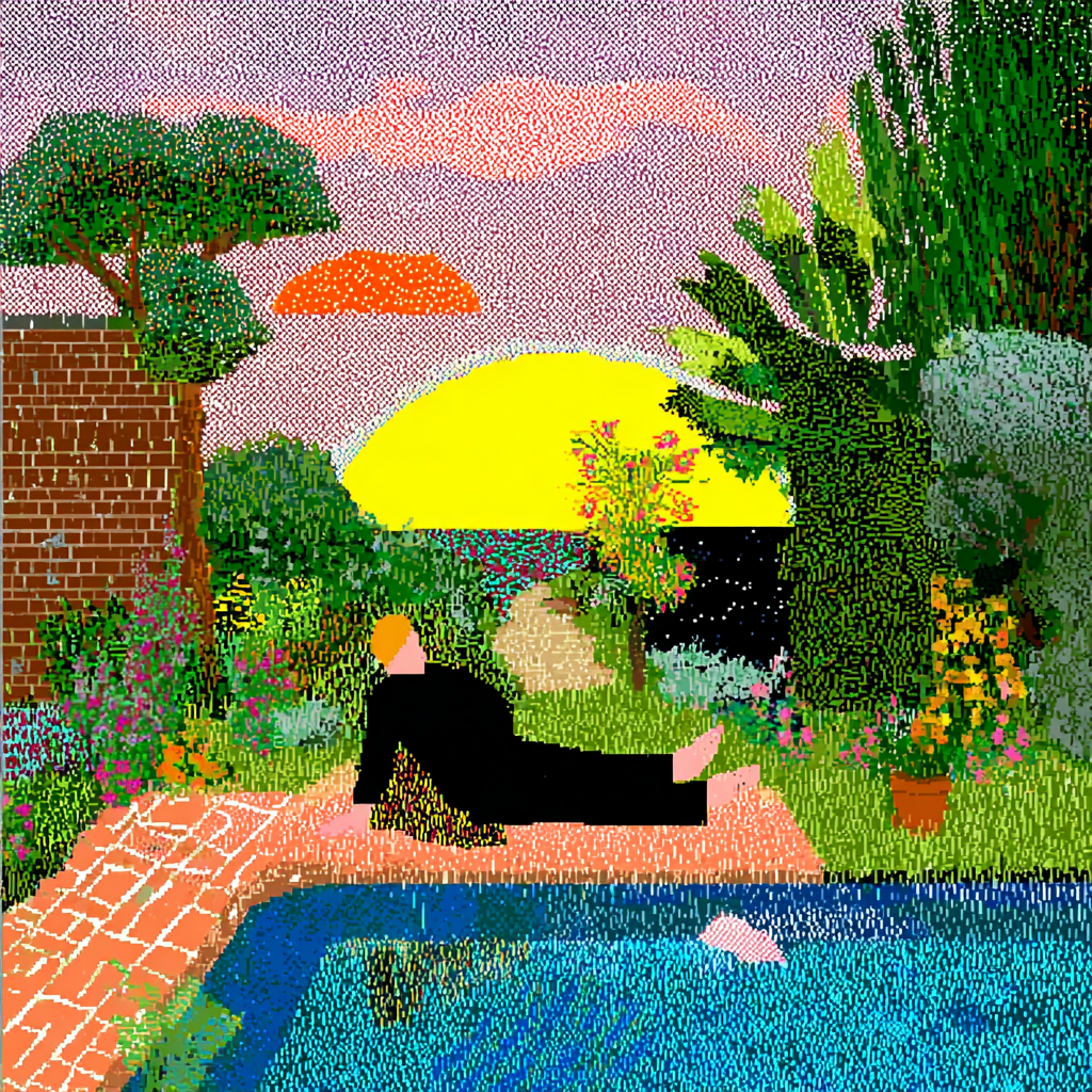 afternoon break in my neighbor's backyard
