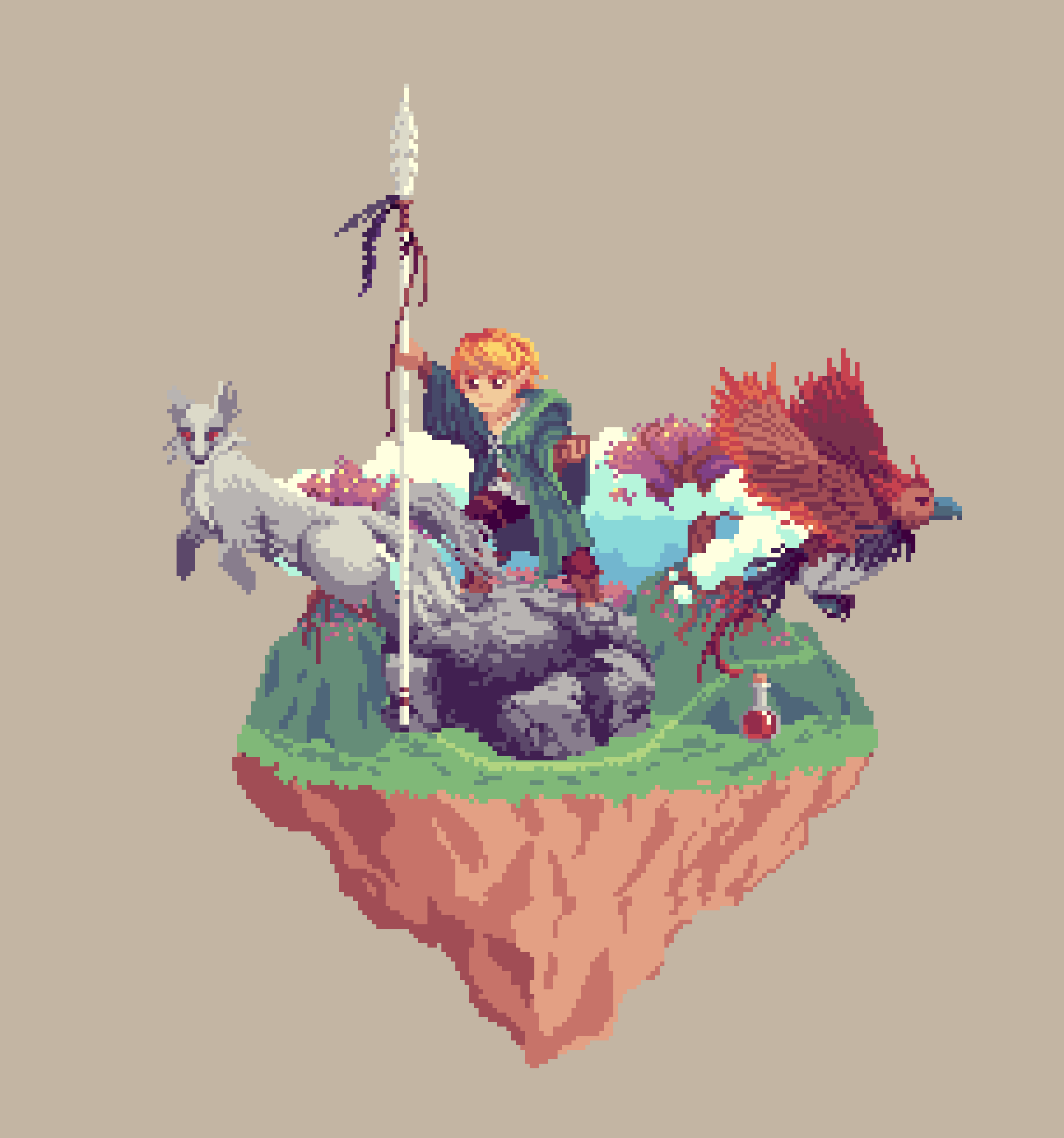Surefoot Halfling Kingdom Druid from The Glade + Potion