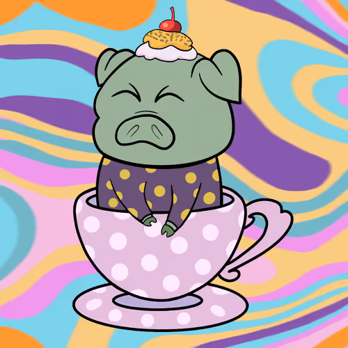 Lucky Teacup Piggy Club #1374
