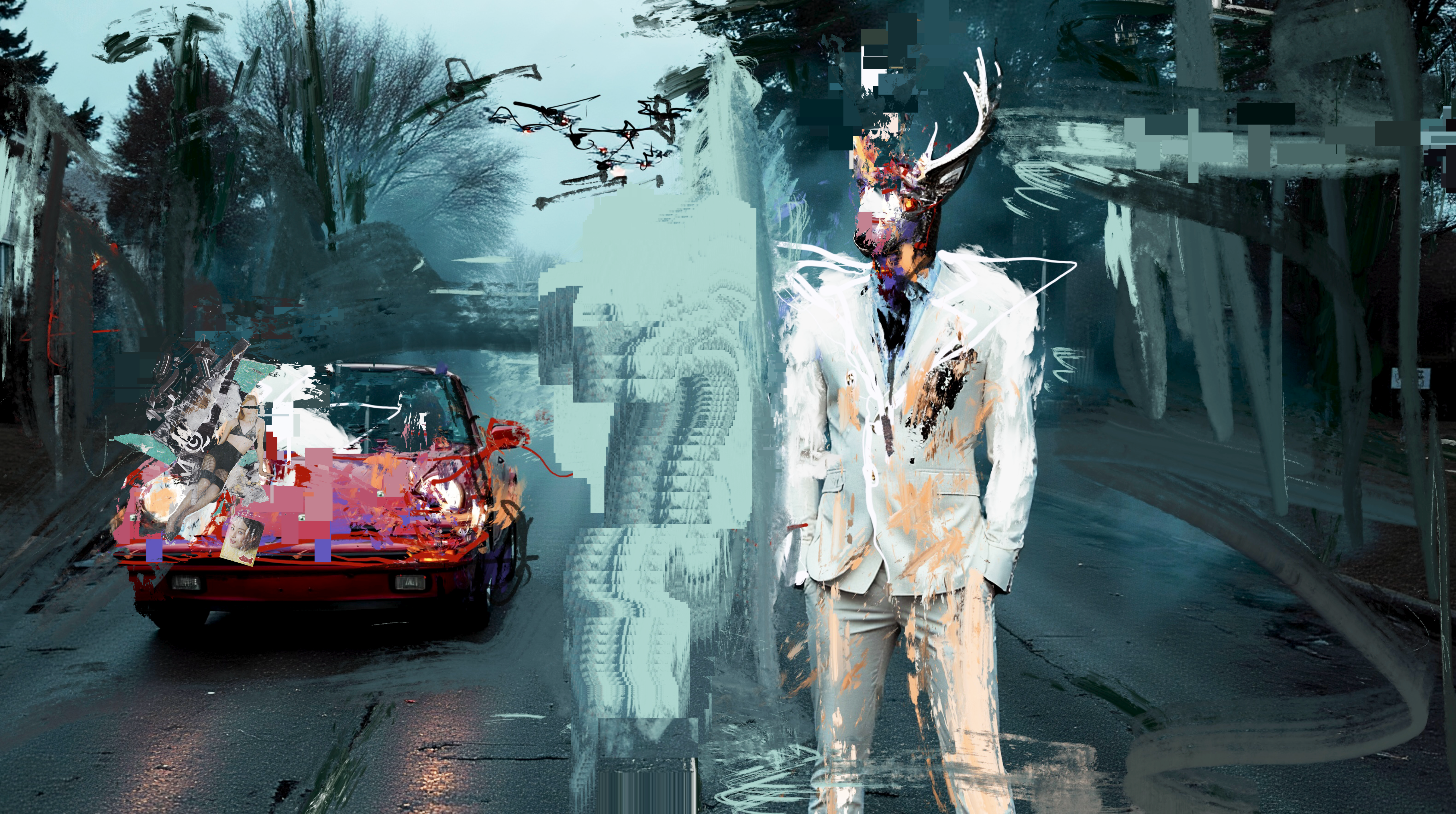 THE WHITE STAG OF DRONE TOWN — Miss AL Simpson, Scottish cryptoartist