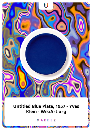 Untitled Blue Plate, 1957 - Yves Klein - WikiArt.org