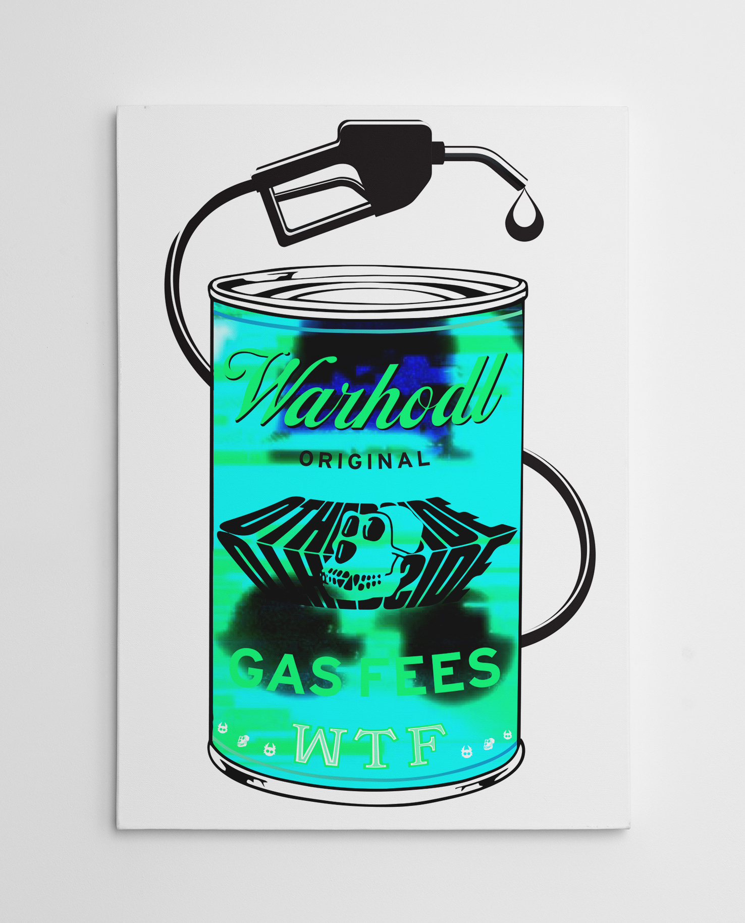 WARHODL Artist Proof "GAS FEES WTF" Remixed Soup can