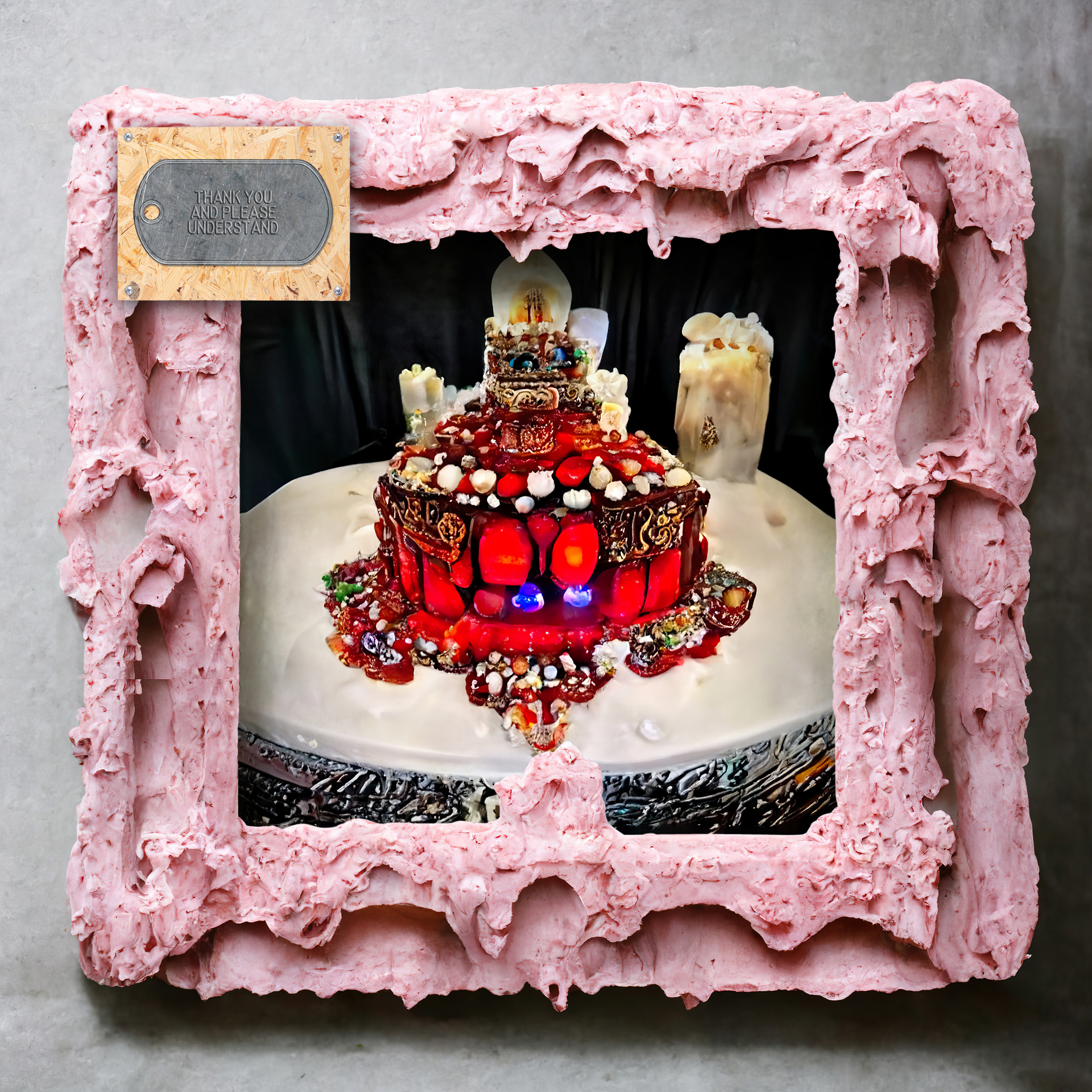Please Understand Strawberry Crunch Rose Apple Jelly Pearl Stump Cake